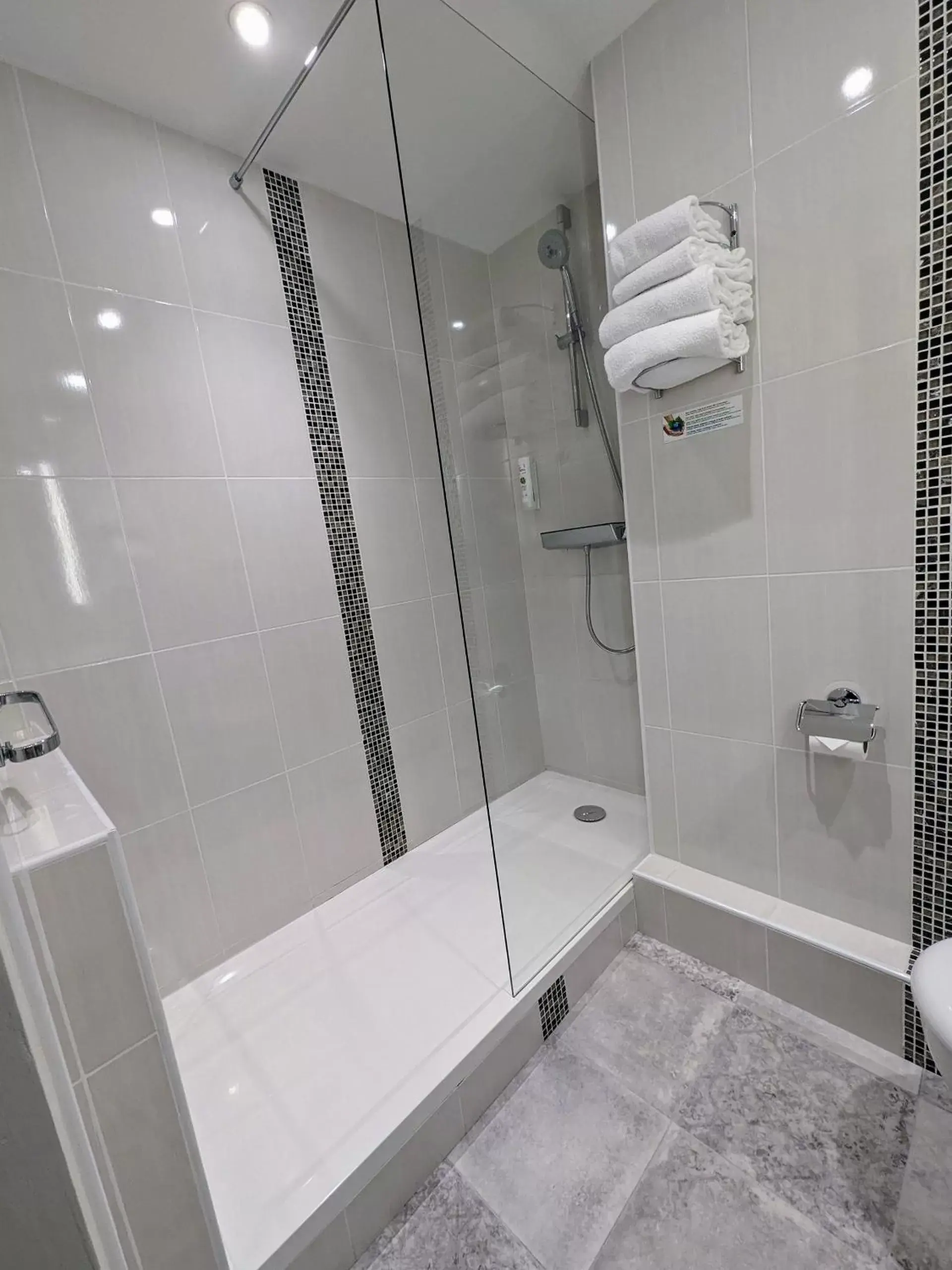 Shower, Bathroom in Arverna Cit'Hotel Vichy