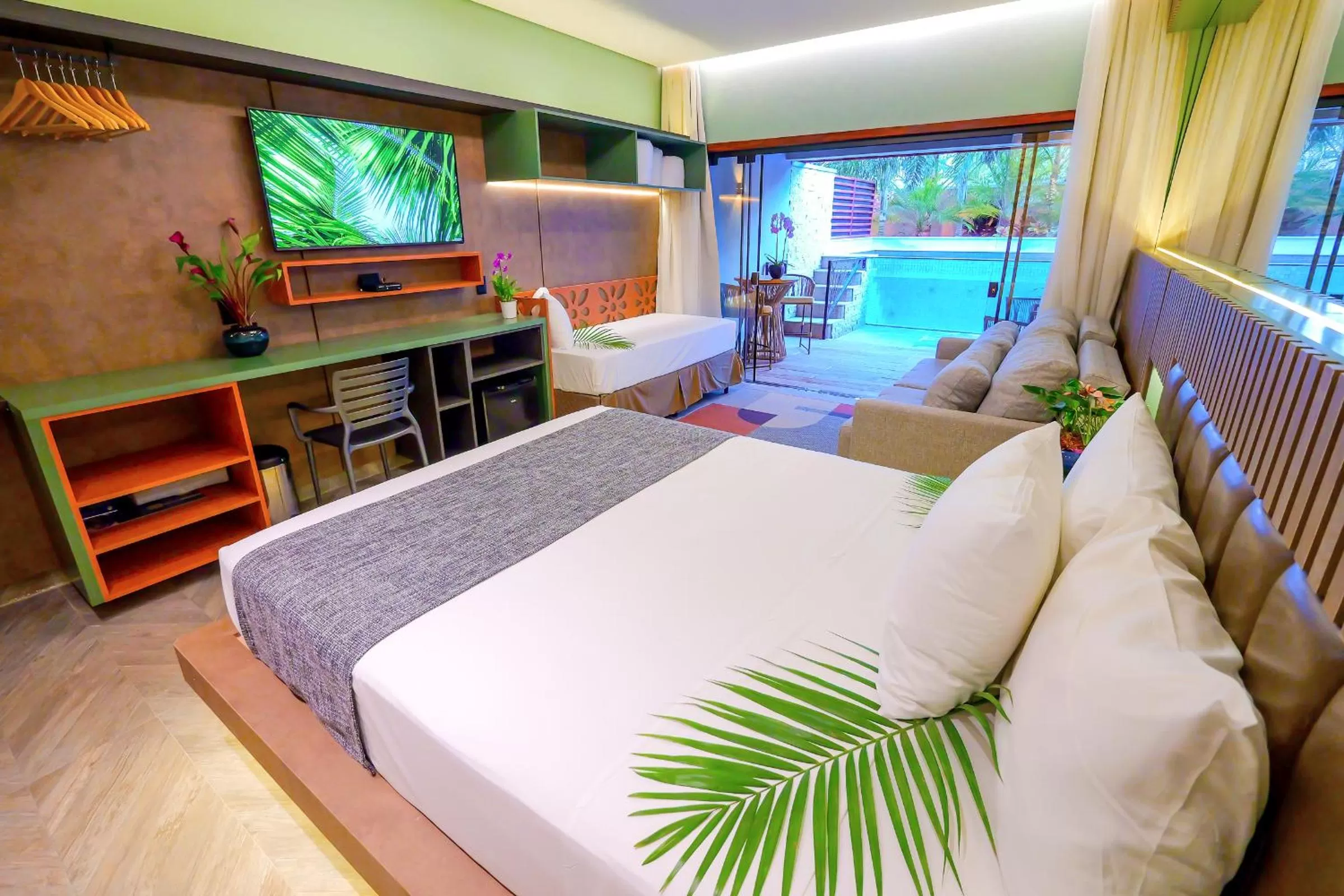 Bed in Arte da Natureza Hotel Bonito