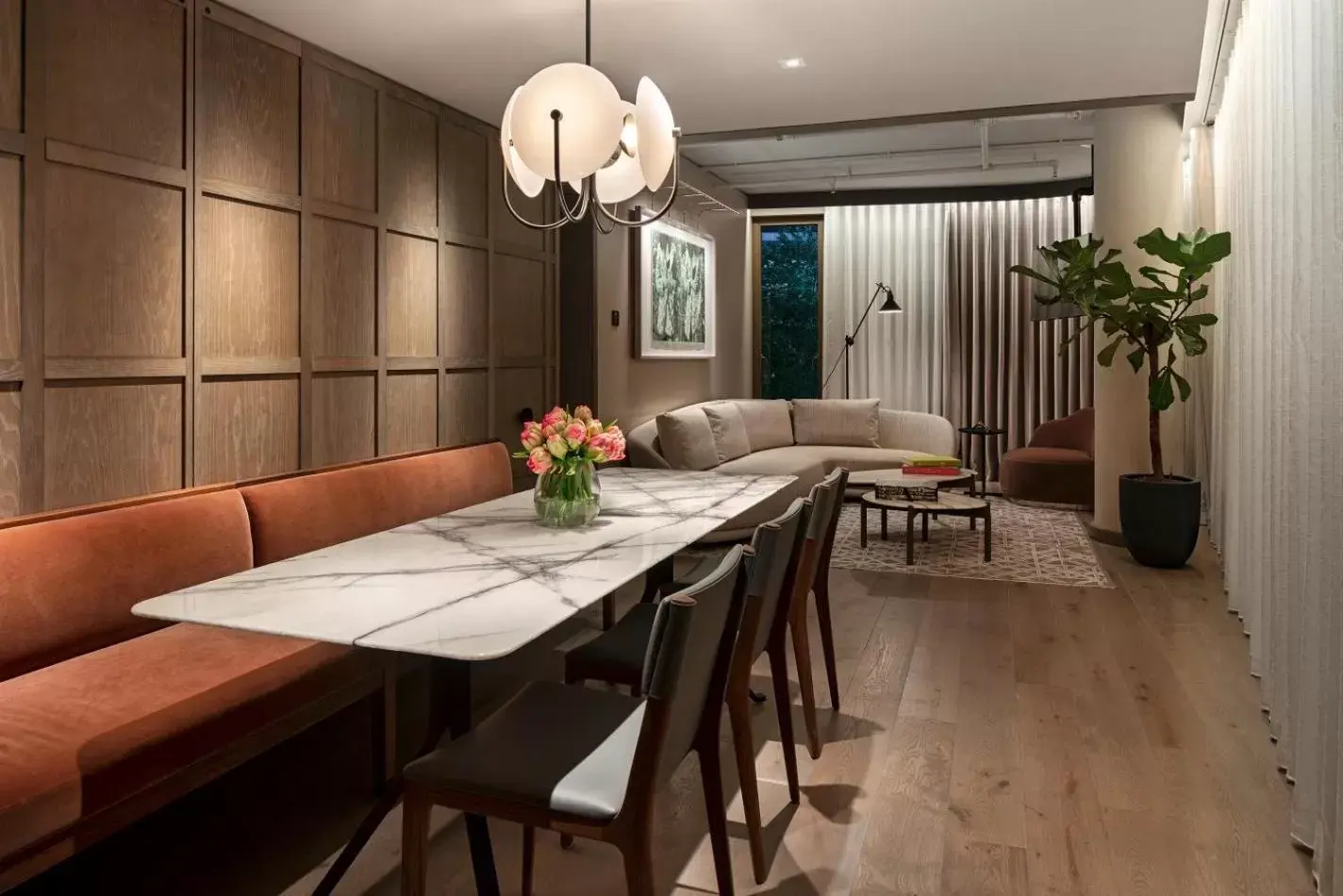 Living room in The Londoner Living room in The Londoner