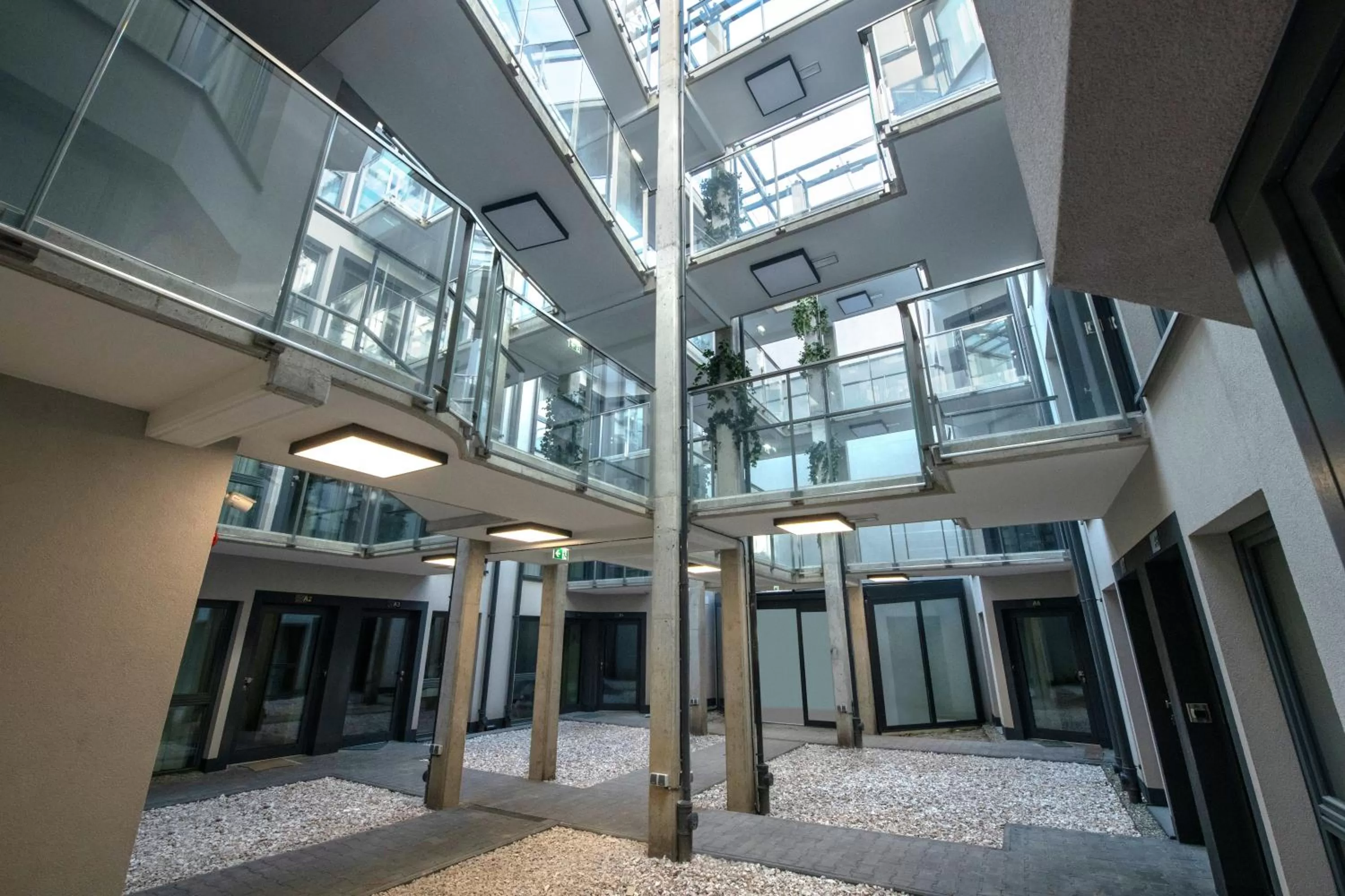 Inner courtyard view in Xerion Hotel