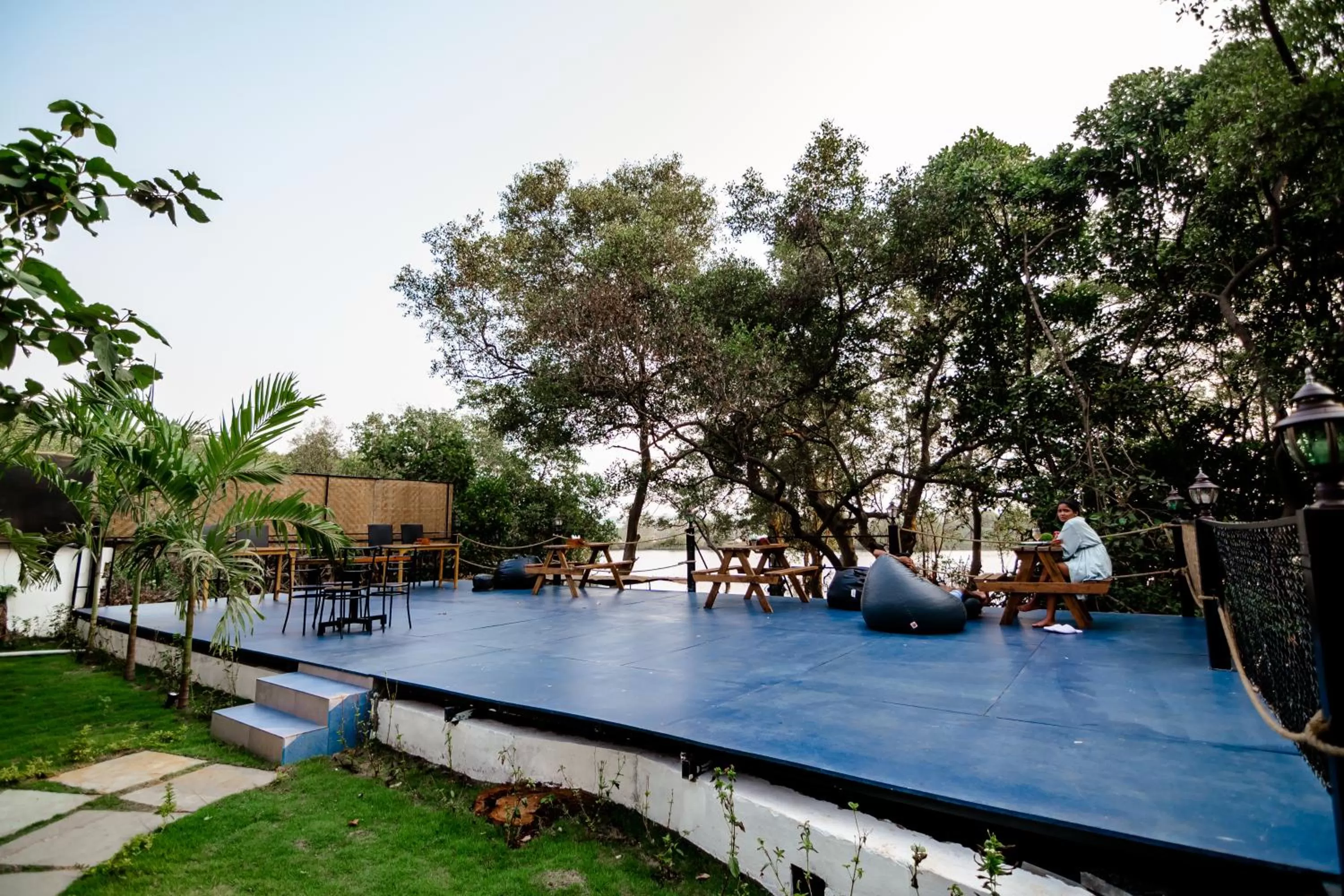 Patio, Swimming Pool in Tranquill Riverside Luxury Cottages With Bathtub, Candolim