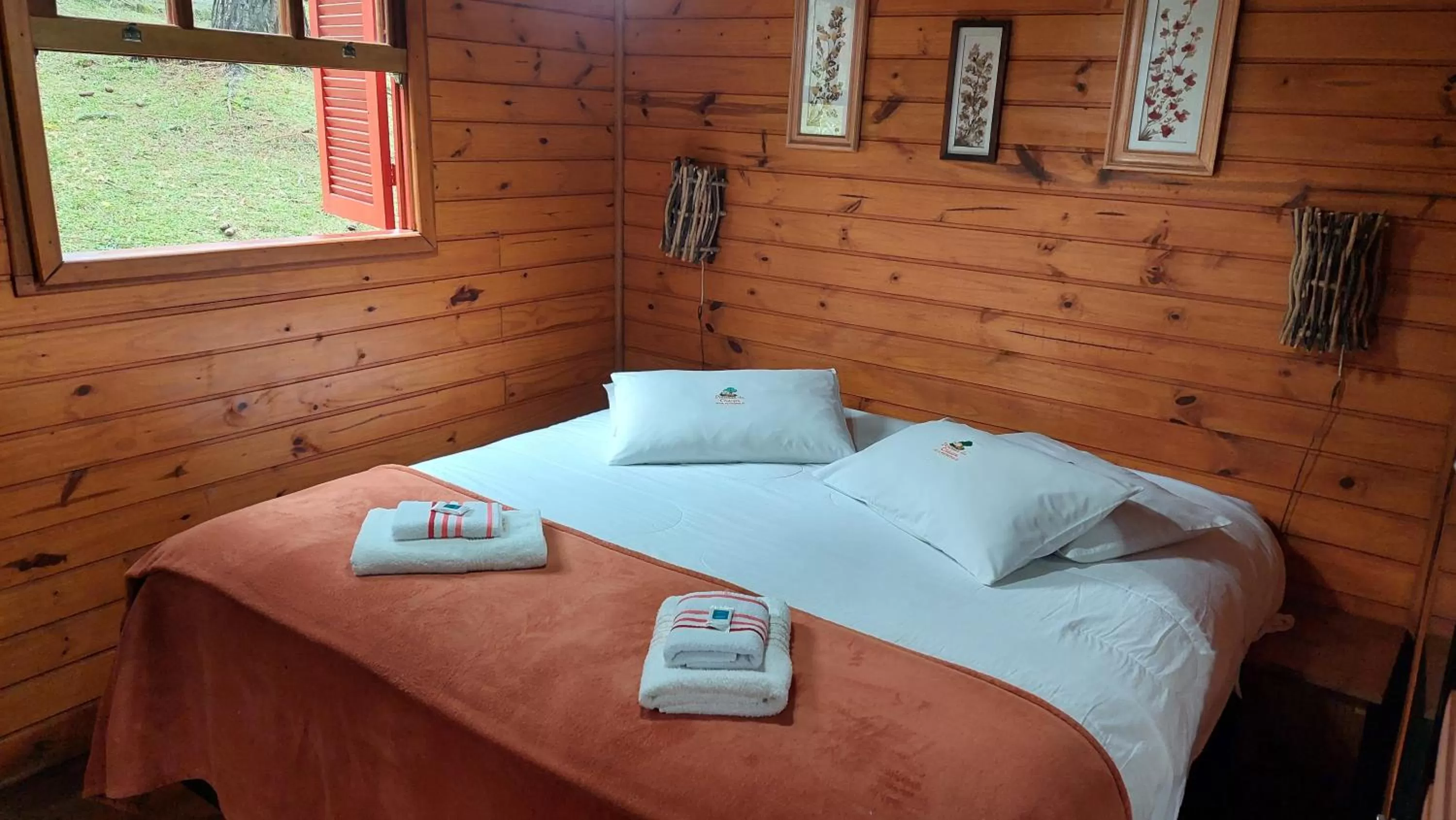 Bed in Pousada da Chacara