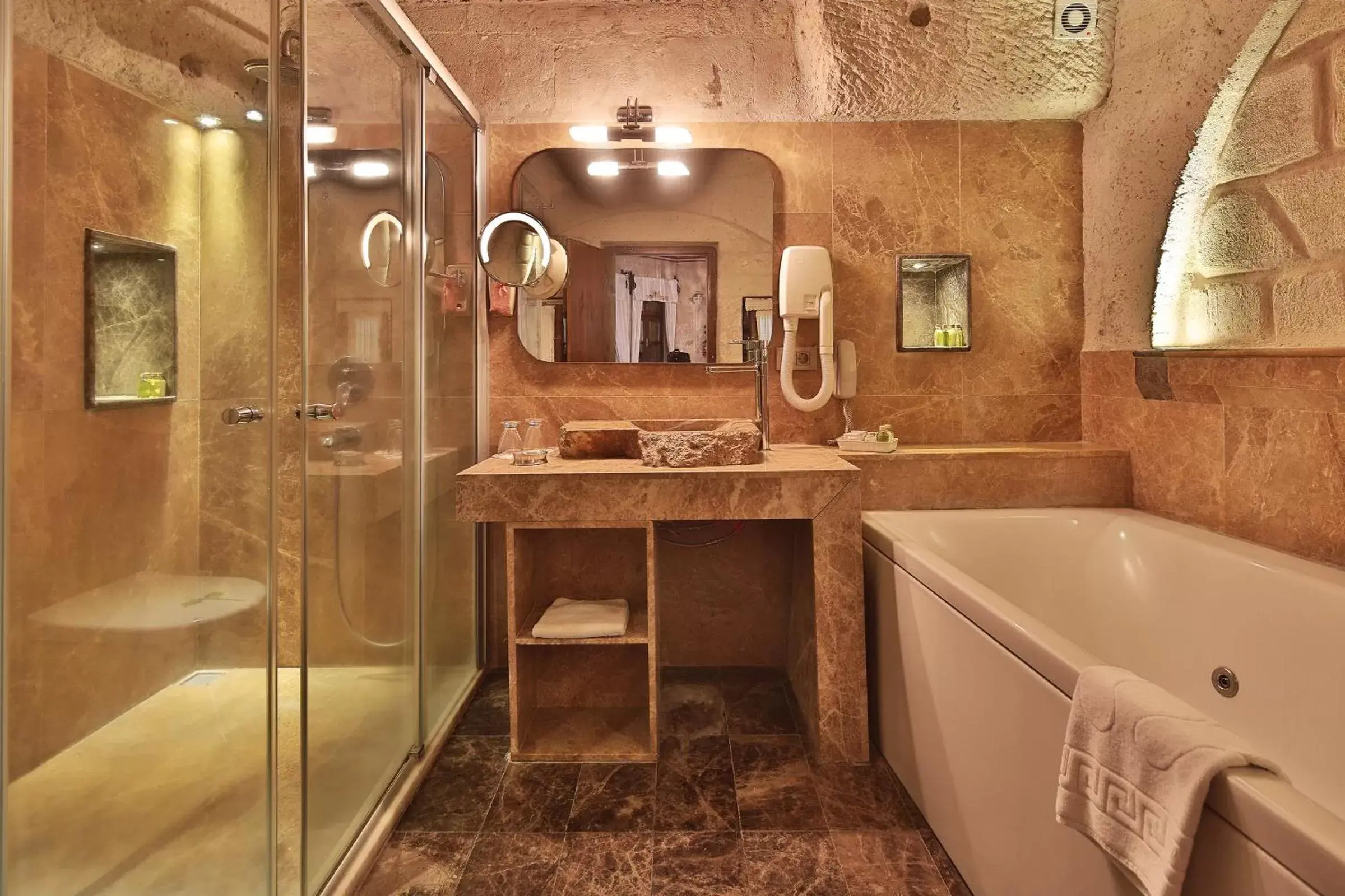 Shower, Bathroom in Cappadocia Cave Suites