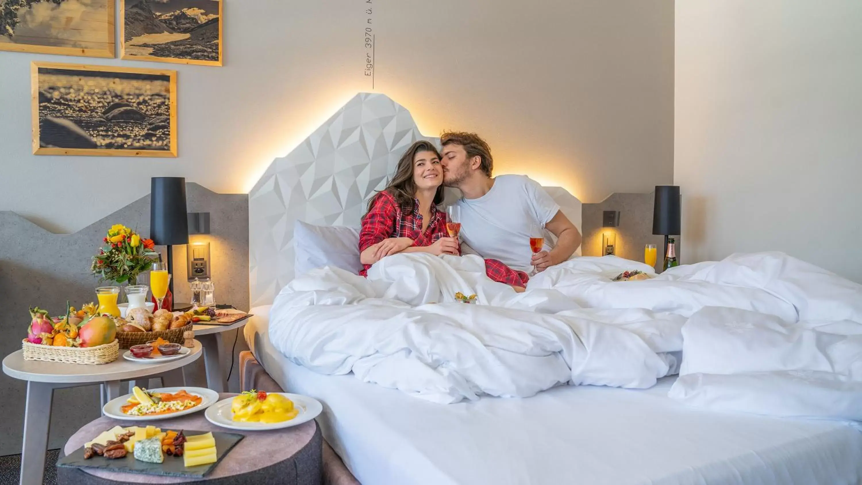 Bed in Sunstar Hotel & SPA Grindelwald