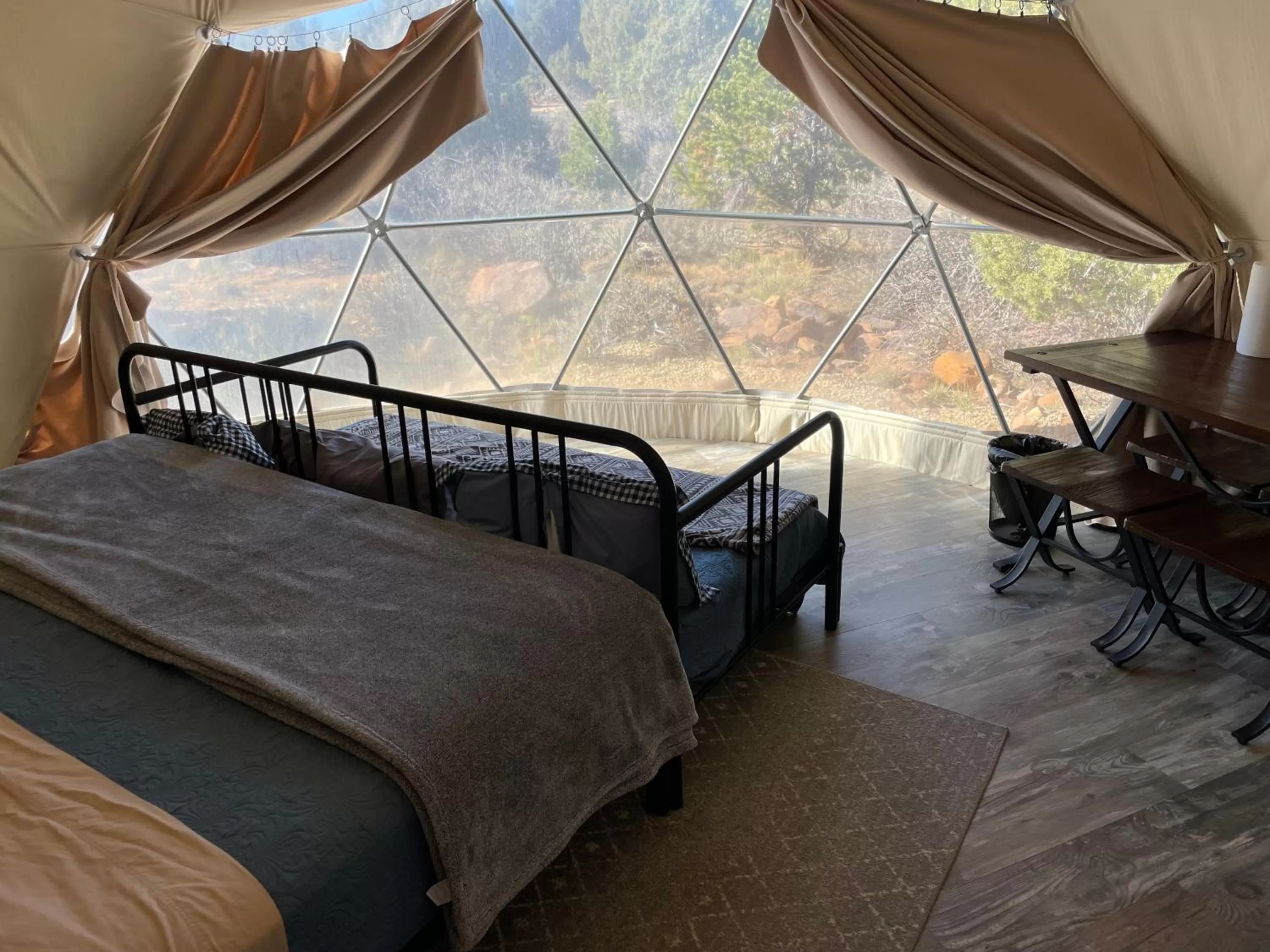 View (from property/room), Bed in Blue Mountain Domes - The WOW Experience
