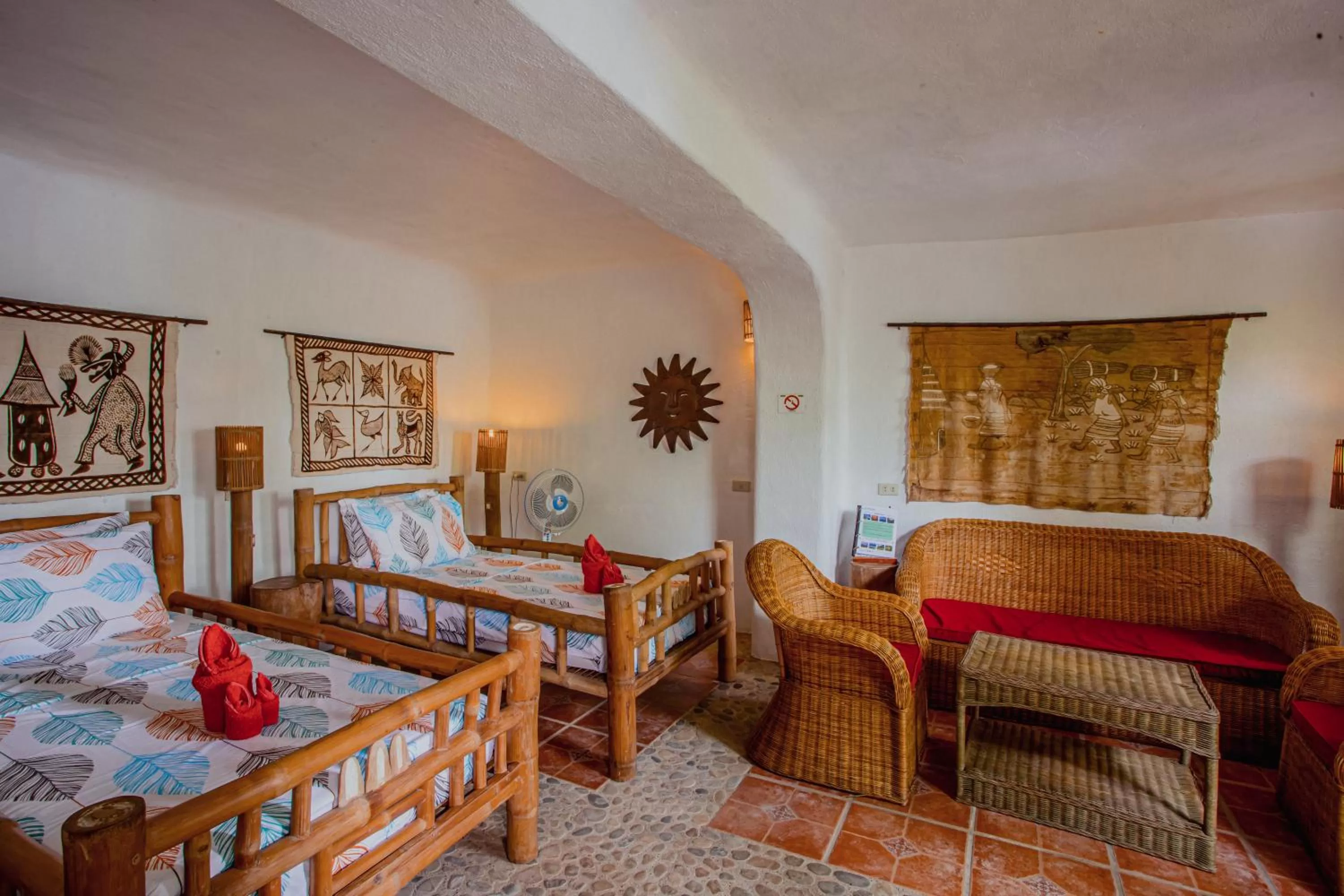 Bed in Atremaru Jungle Retreat