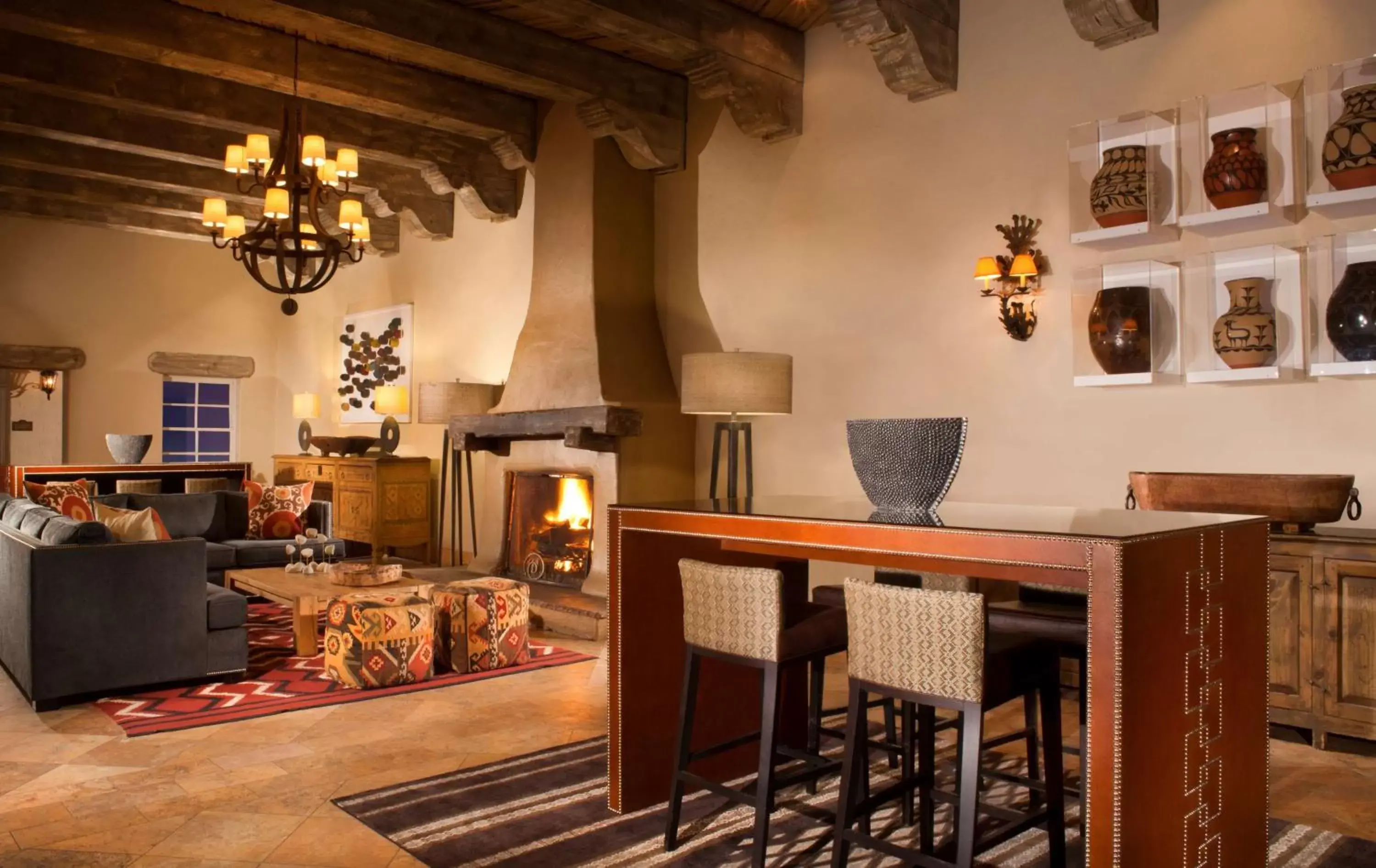 Lobby or reception, Dining Area in Hilton Santa Fe Historic Plaza