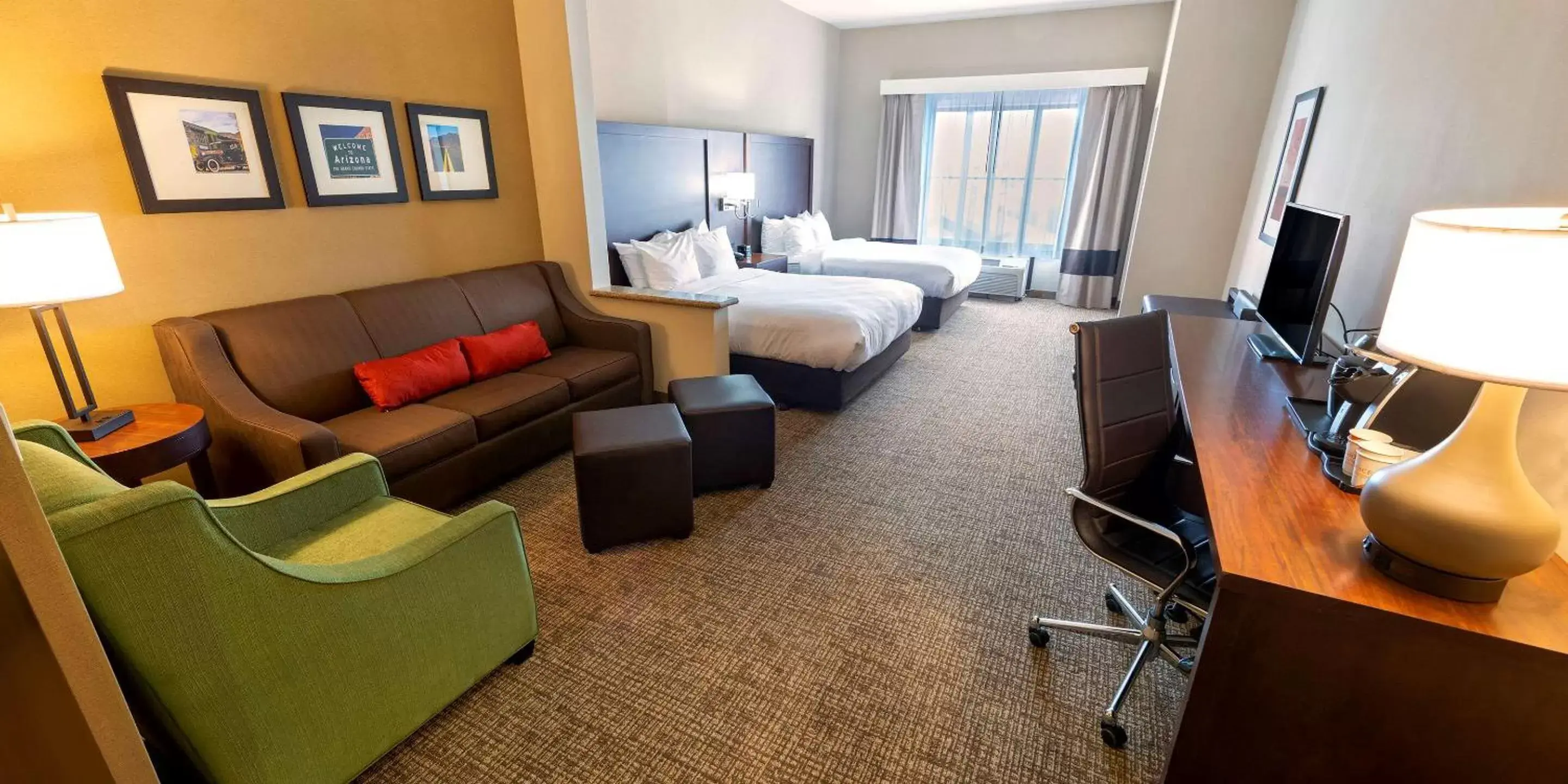 Queen Suite with Two Queen Beds and Sofa Bed - Accessible/Non-Smoking in Comfort Suites Goodyear-West Phoenix Queen Suite with Two Queen Beds and Sofa Bed - Accessible/Non-Smoking in Comfort Suites Goodyear-West Phoenix
