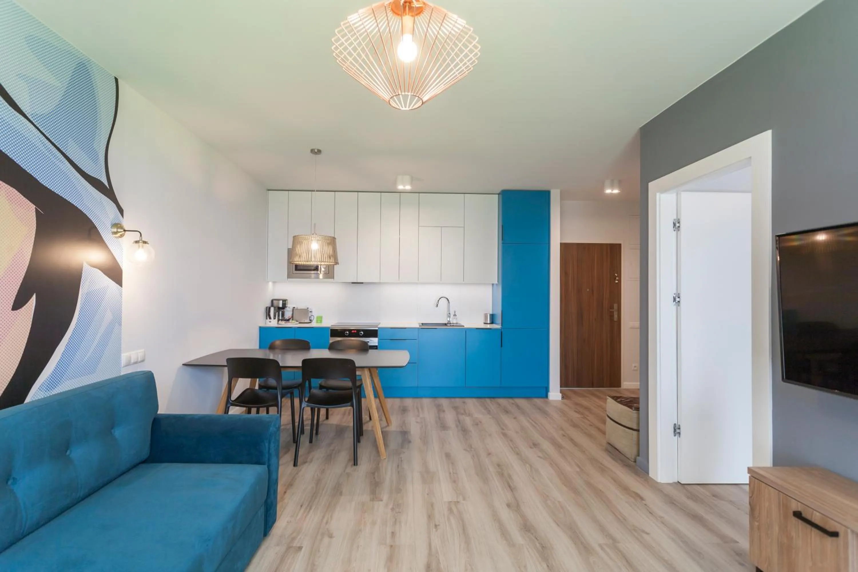 Kitchen or kitchenette in GRANO APARTMENTS Gdańsk Motława SPA & Wellness