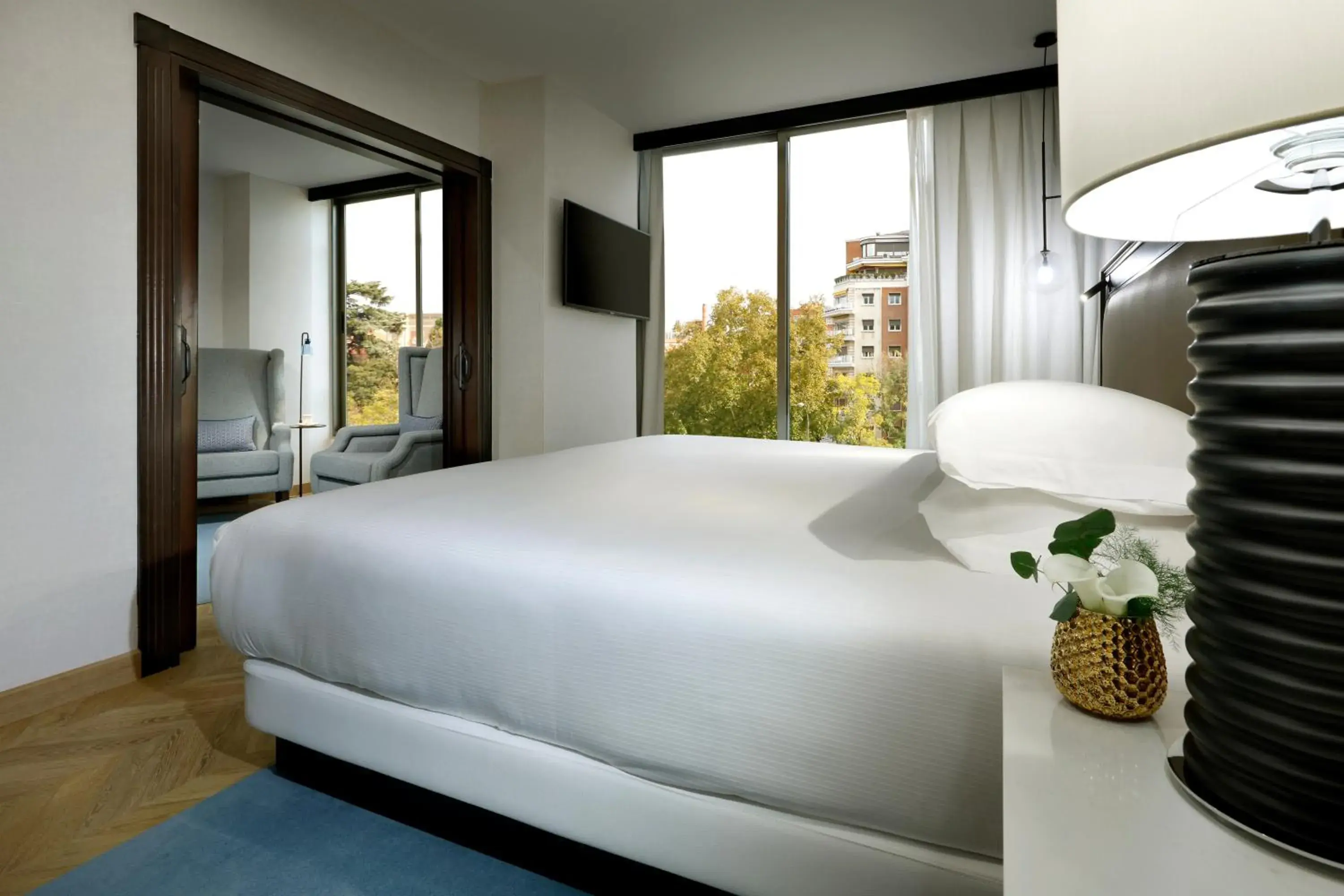 Bed in Hyatt Regency Hesperia Madrid