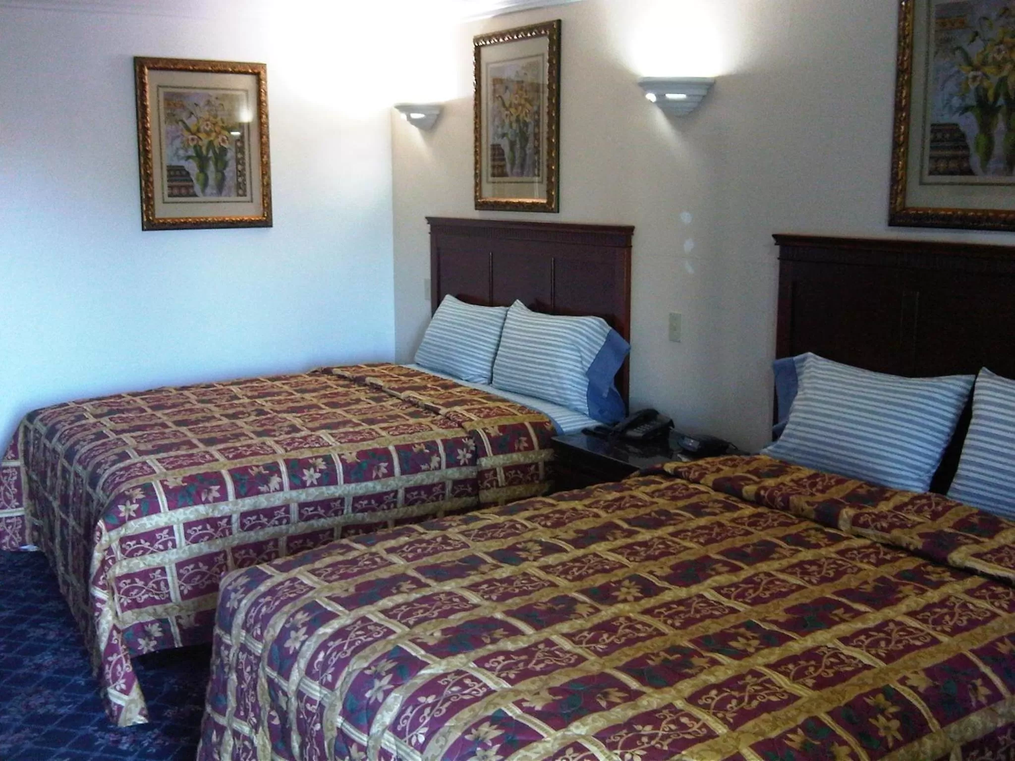 Bed in Royal Inn Motel Long Beach