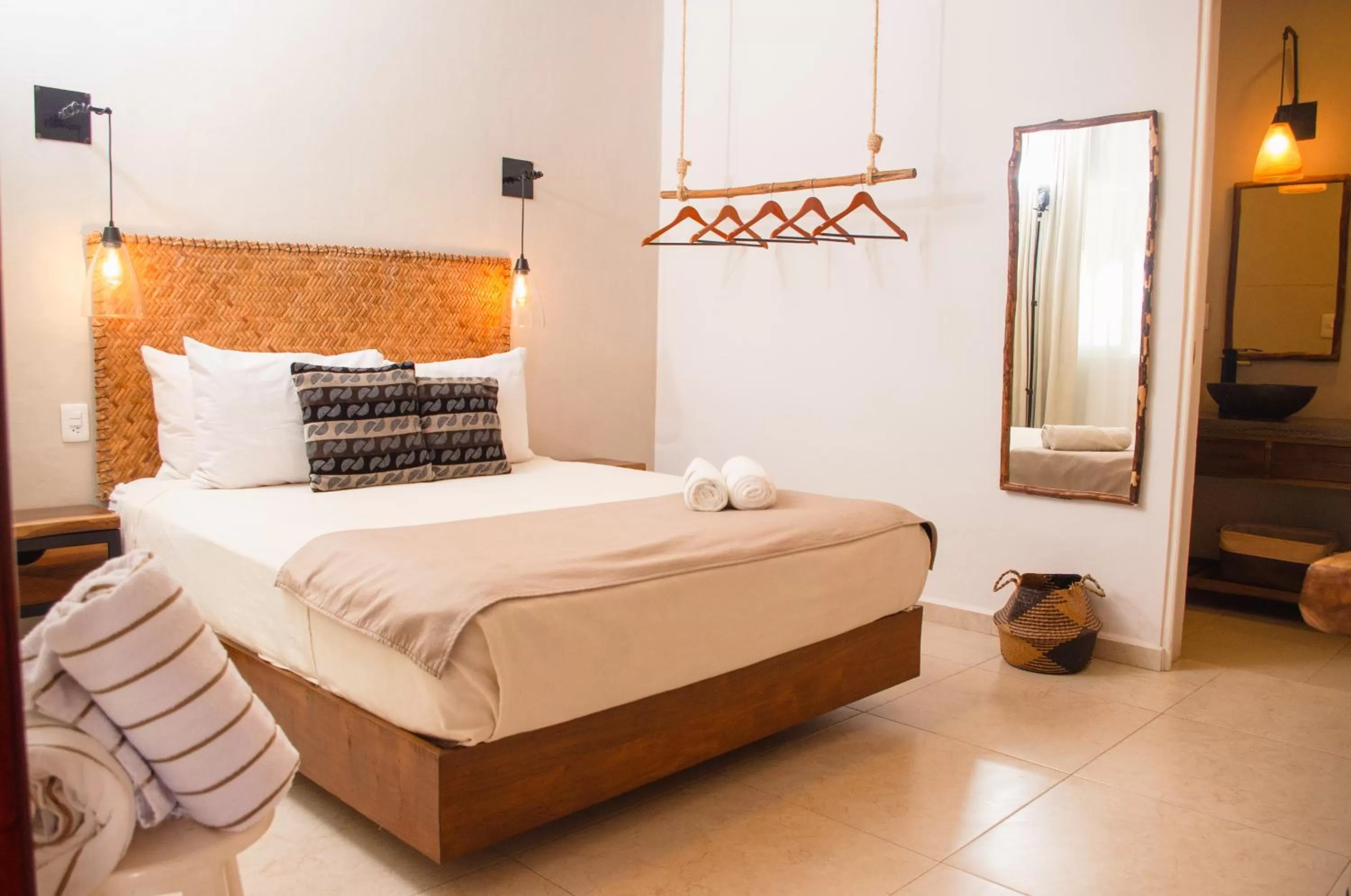 Bed in AGAM Hotel Boutique Bacalar - Adults Only