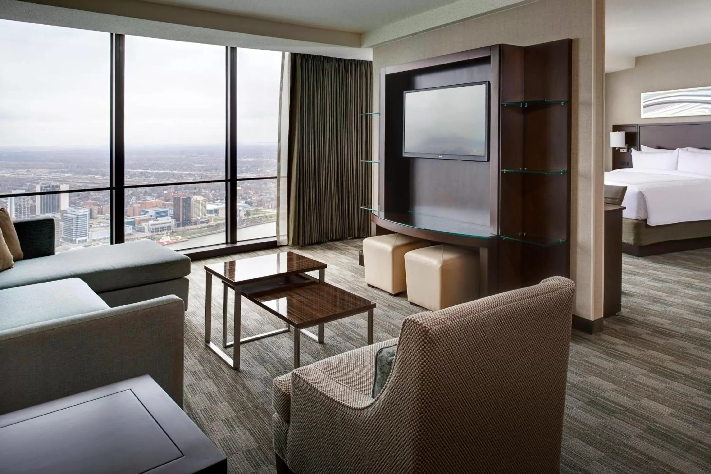 Photo of the whole room, Seating Area in Detroit Marriott at the Renaissance Center