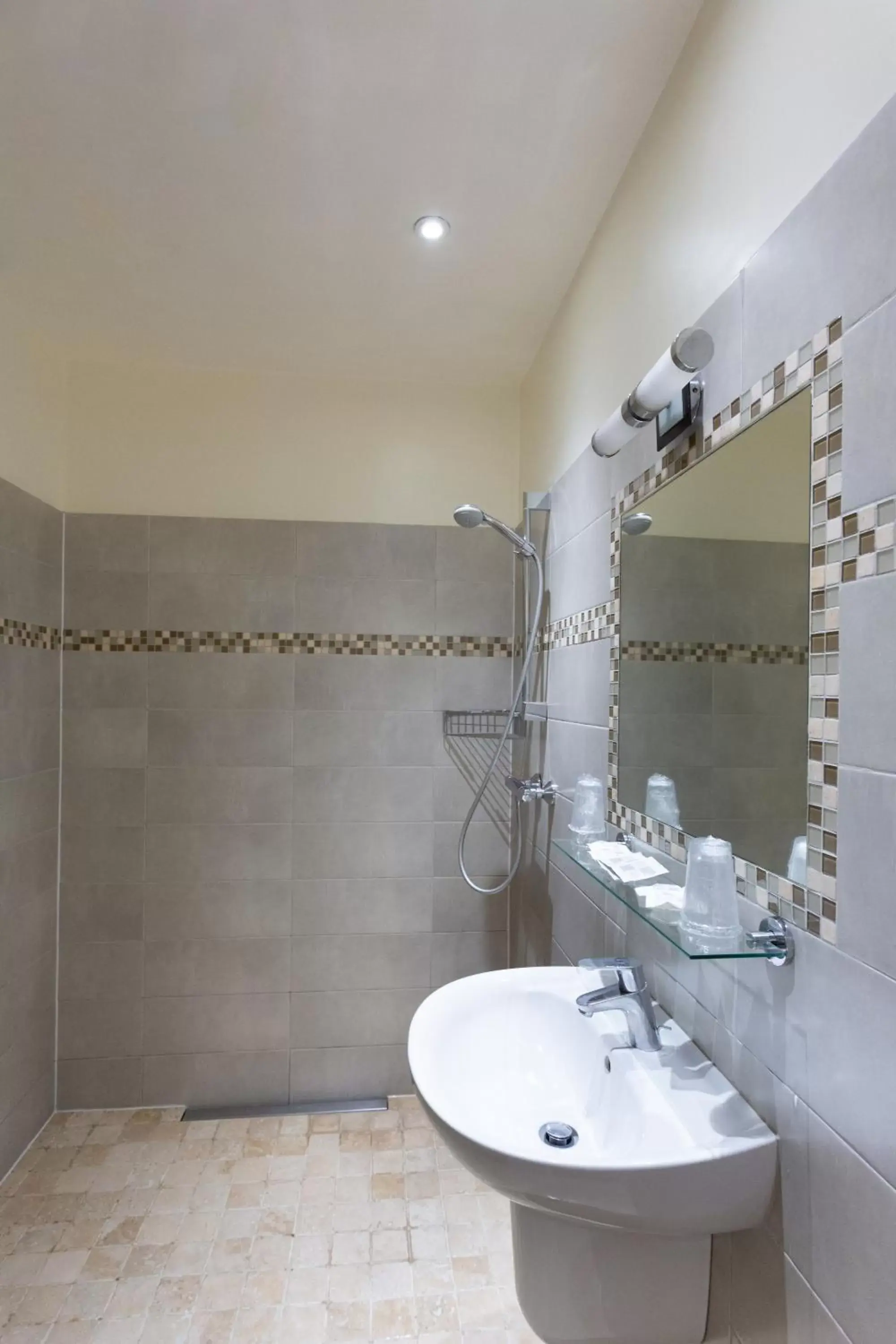 Shower, Bathroom in Hotel Mimosa Paris
