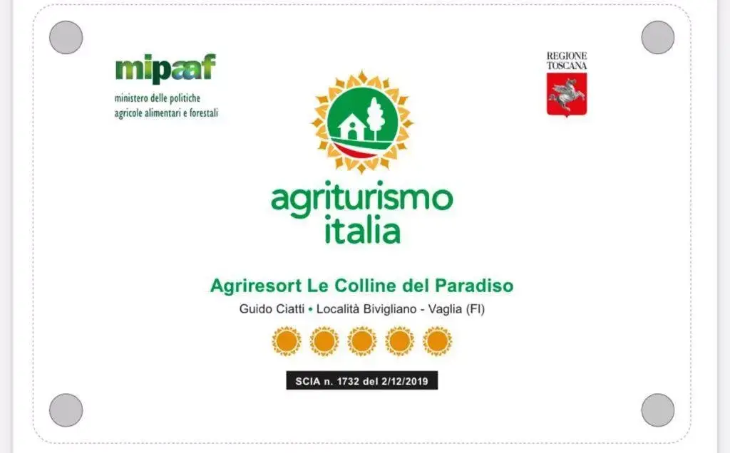 Logo/Certificate/Sign in Agri Resort & SPA Le Colline del Paradiso