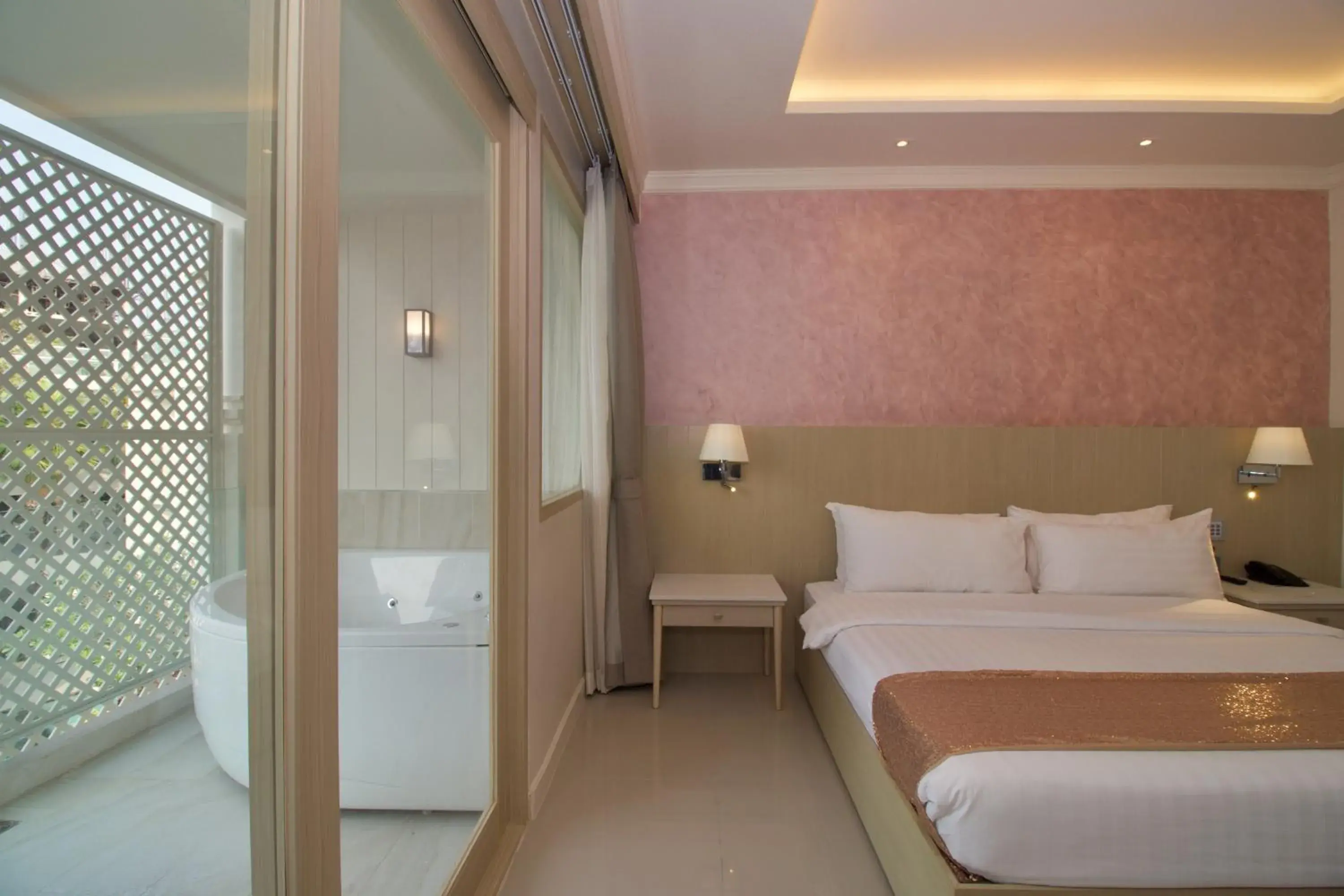 Bathroom, Bed in The Sea Cret Hua Hin Hotel