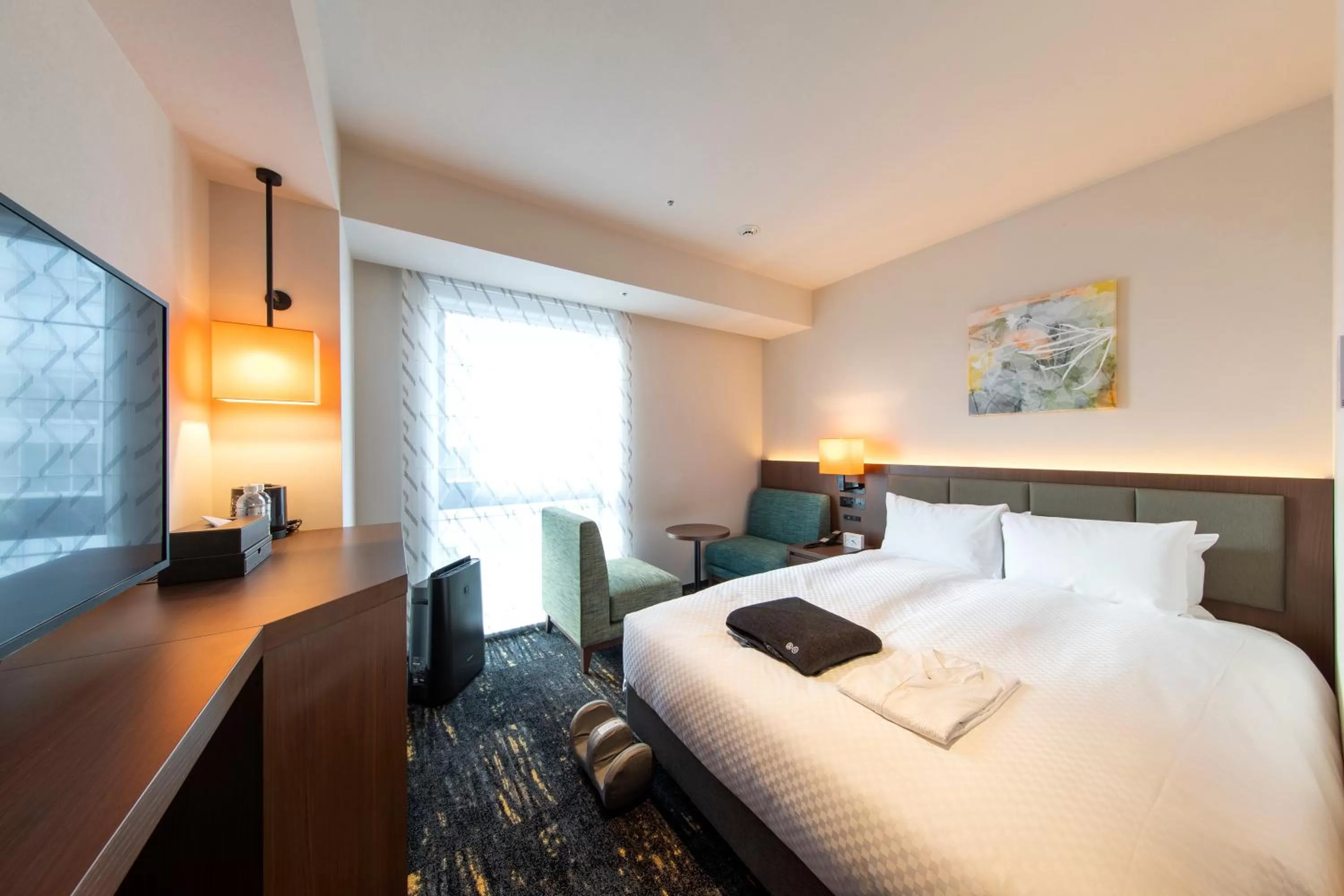 Bed in Hotel Forza Nagoya Sakae