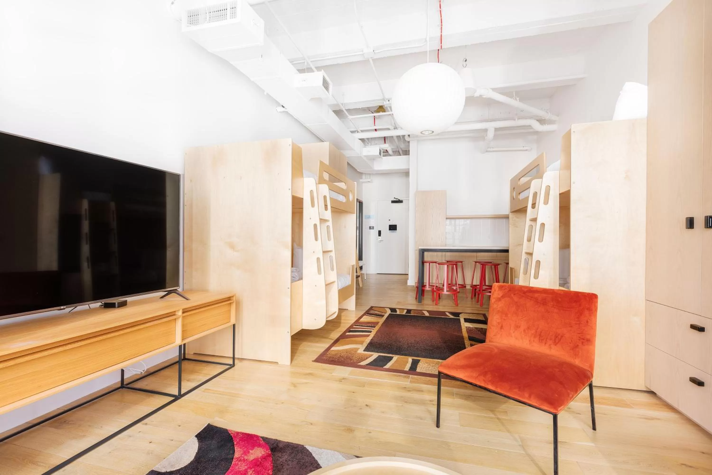 Communal lounge/ TV room in Placemakr Wall Street