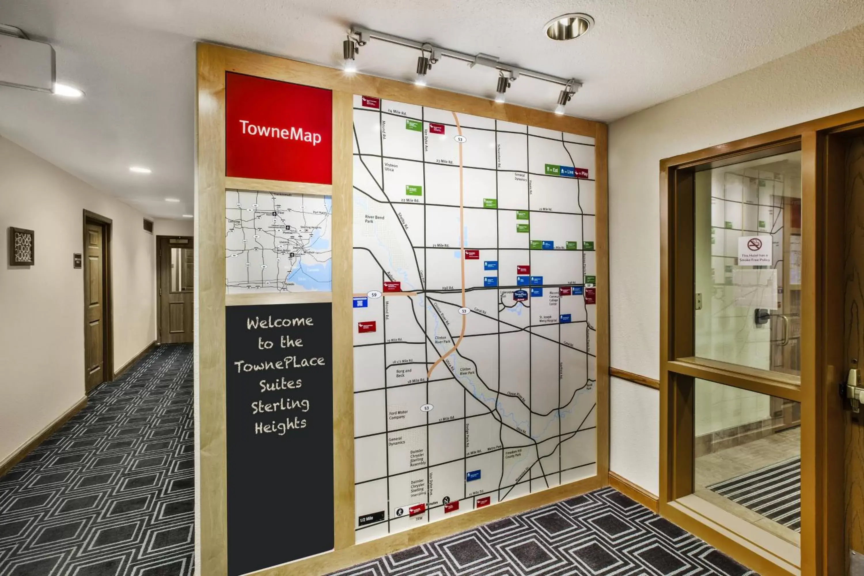 Location in TownePlace Suites Detroit Sterling Heights