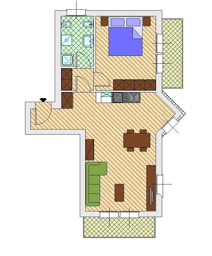 Floor Plan in La Marina Resort