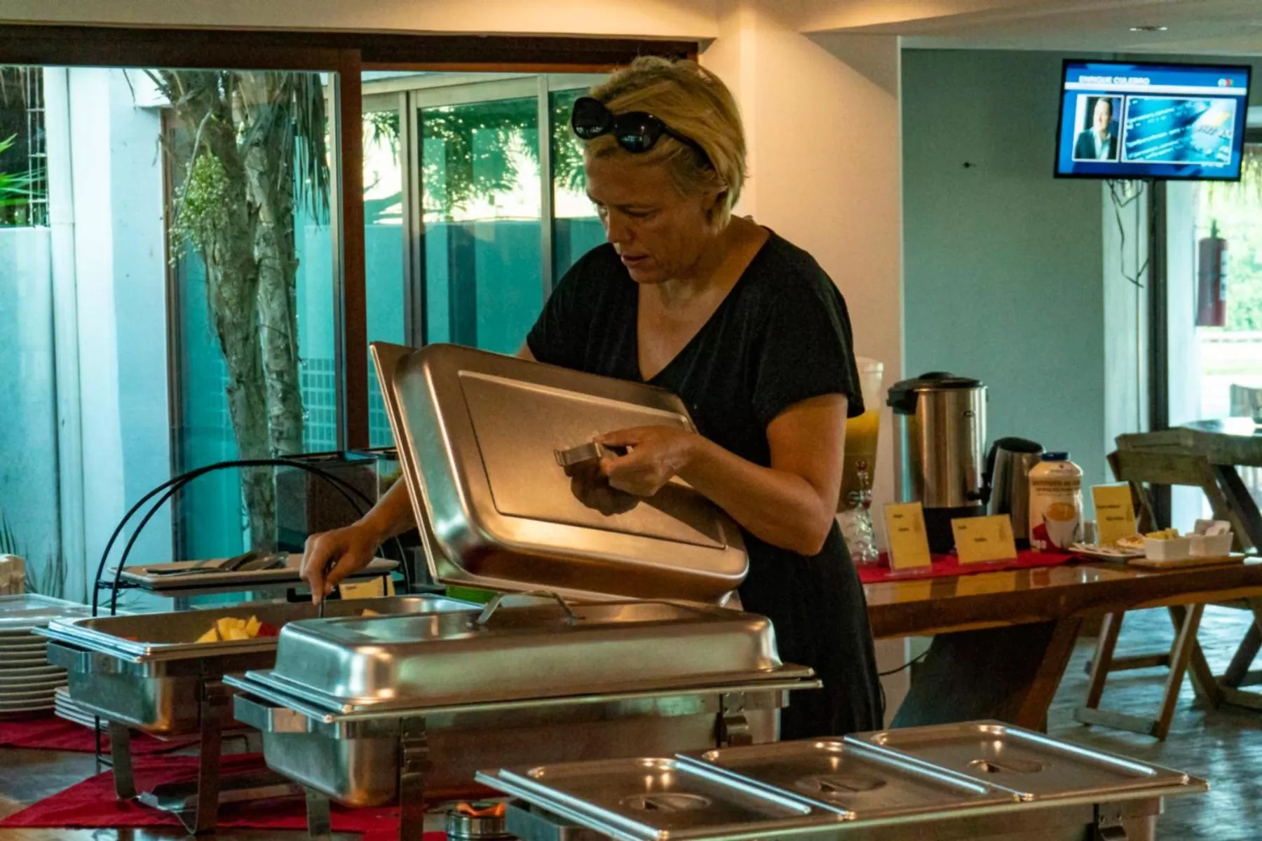 American breakfast in Hotel Rio Lagartos