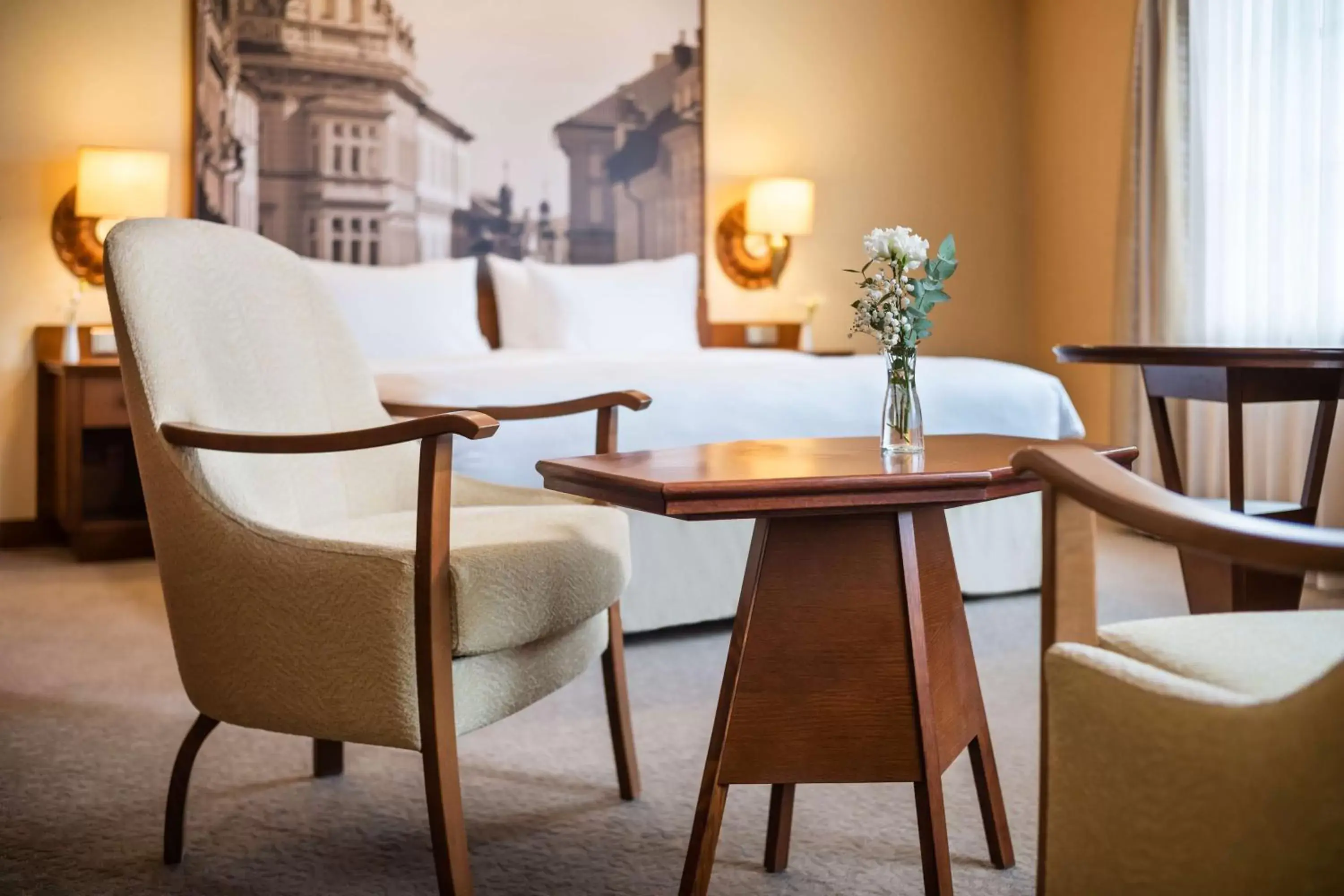 Bedroom, Seating Area in Lindner Hotel Prague Castle, part of JdV by Hyatt