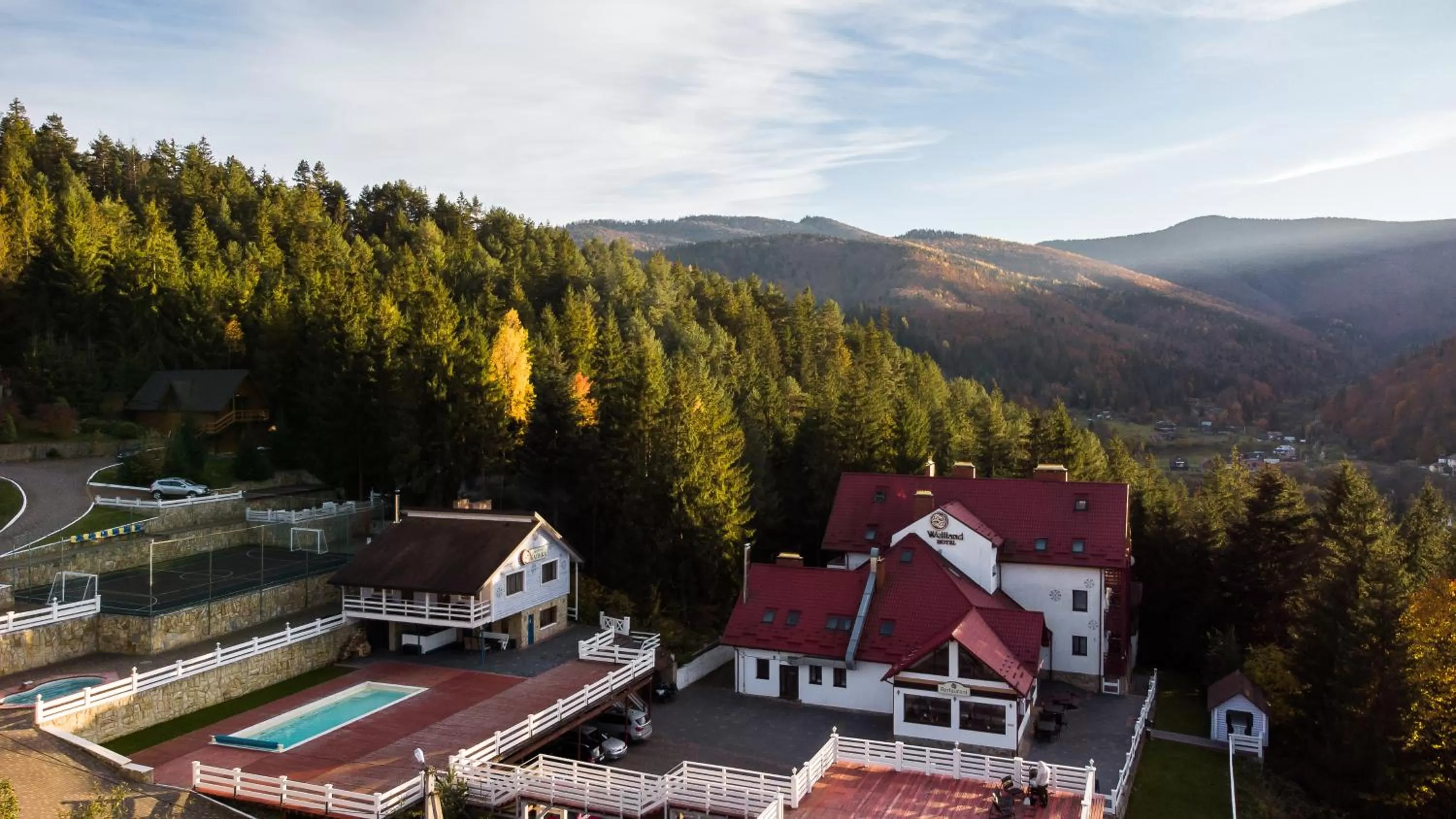 Property building, Bird's-eye View in Wellland Hotel