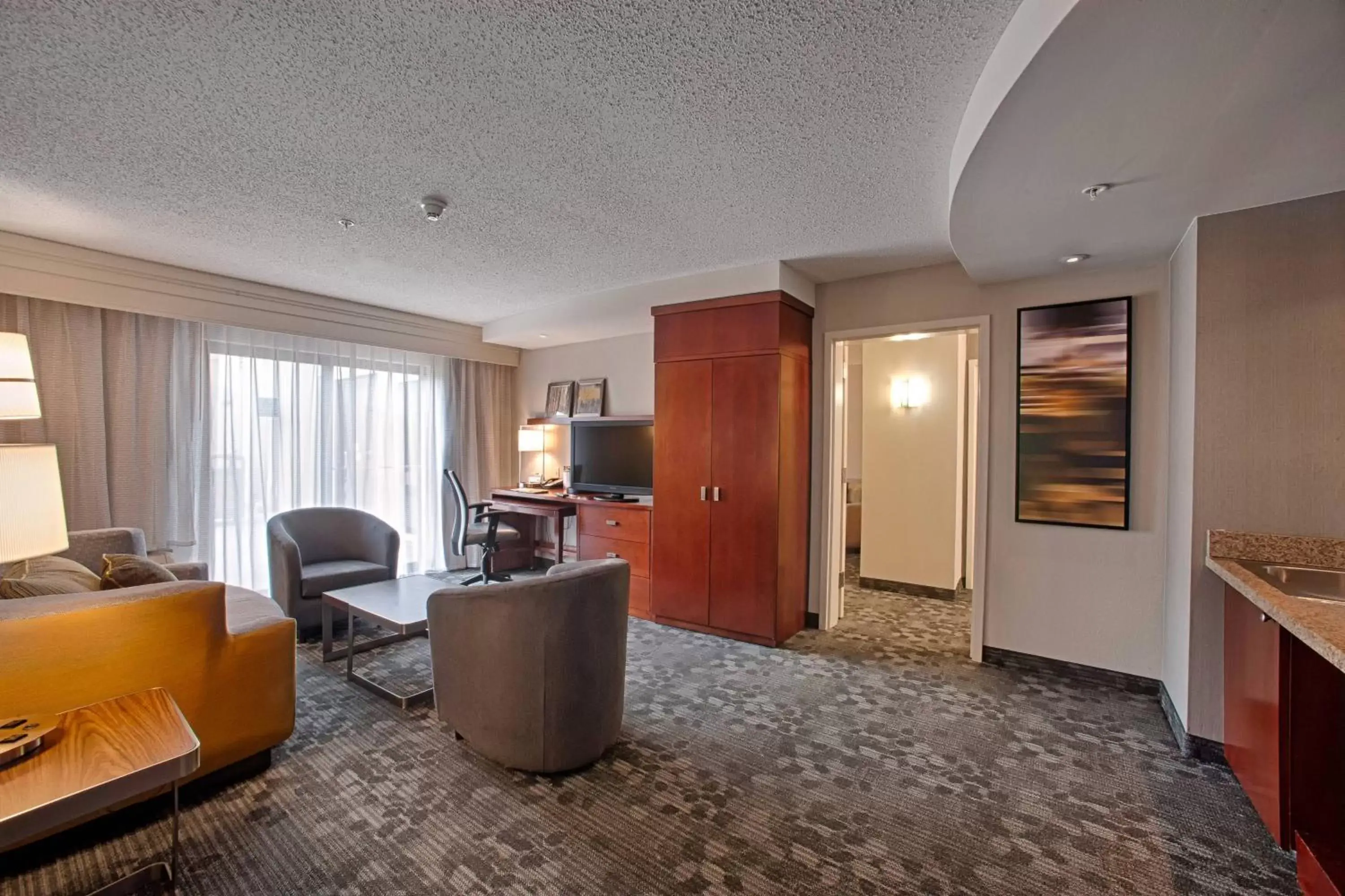 Living room, Seating Area in Courtyard Wall at Monmouth Shores Corporate Park