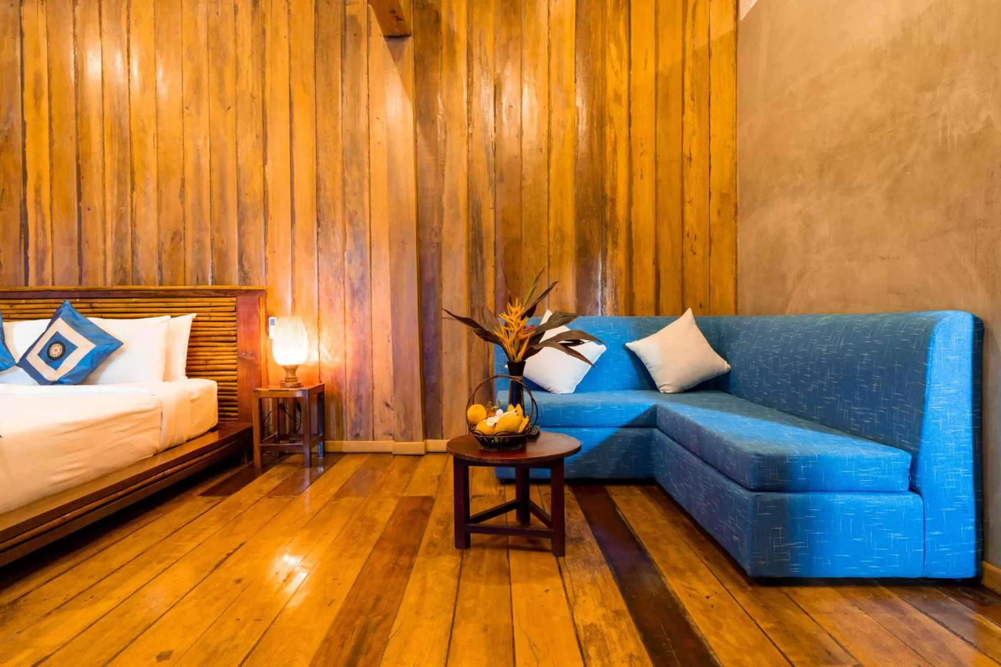 Living room, Bed in Authentic Khmer Village Resort