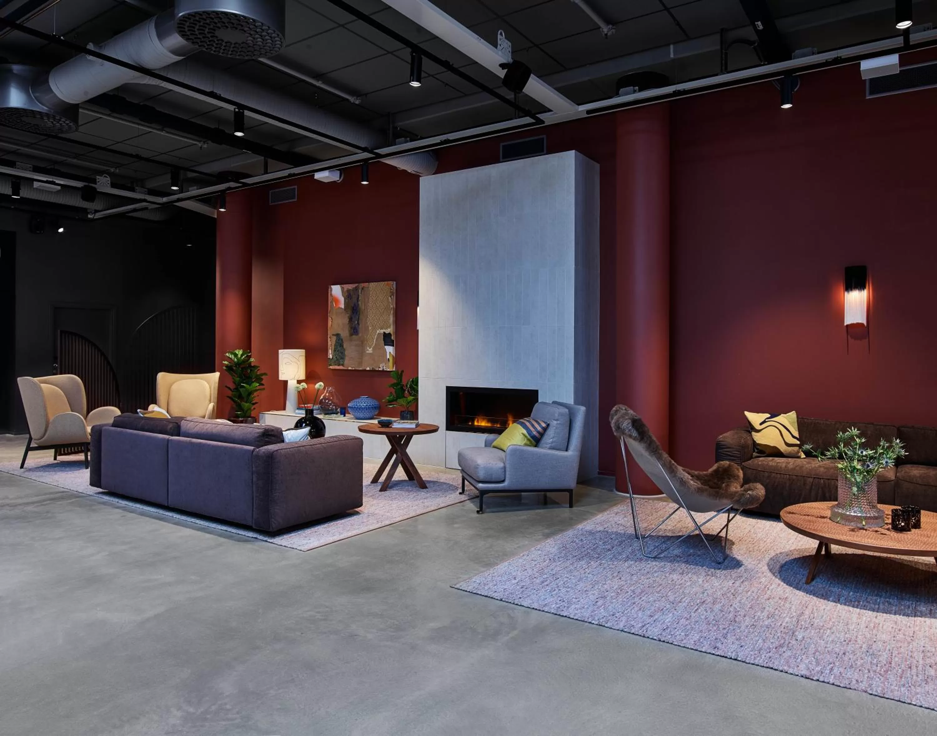 Communal lounge/ TV room in Clarion Collection Hotel Tapetfabriken