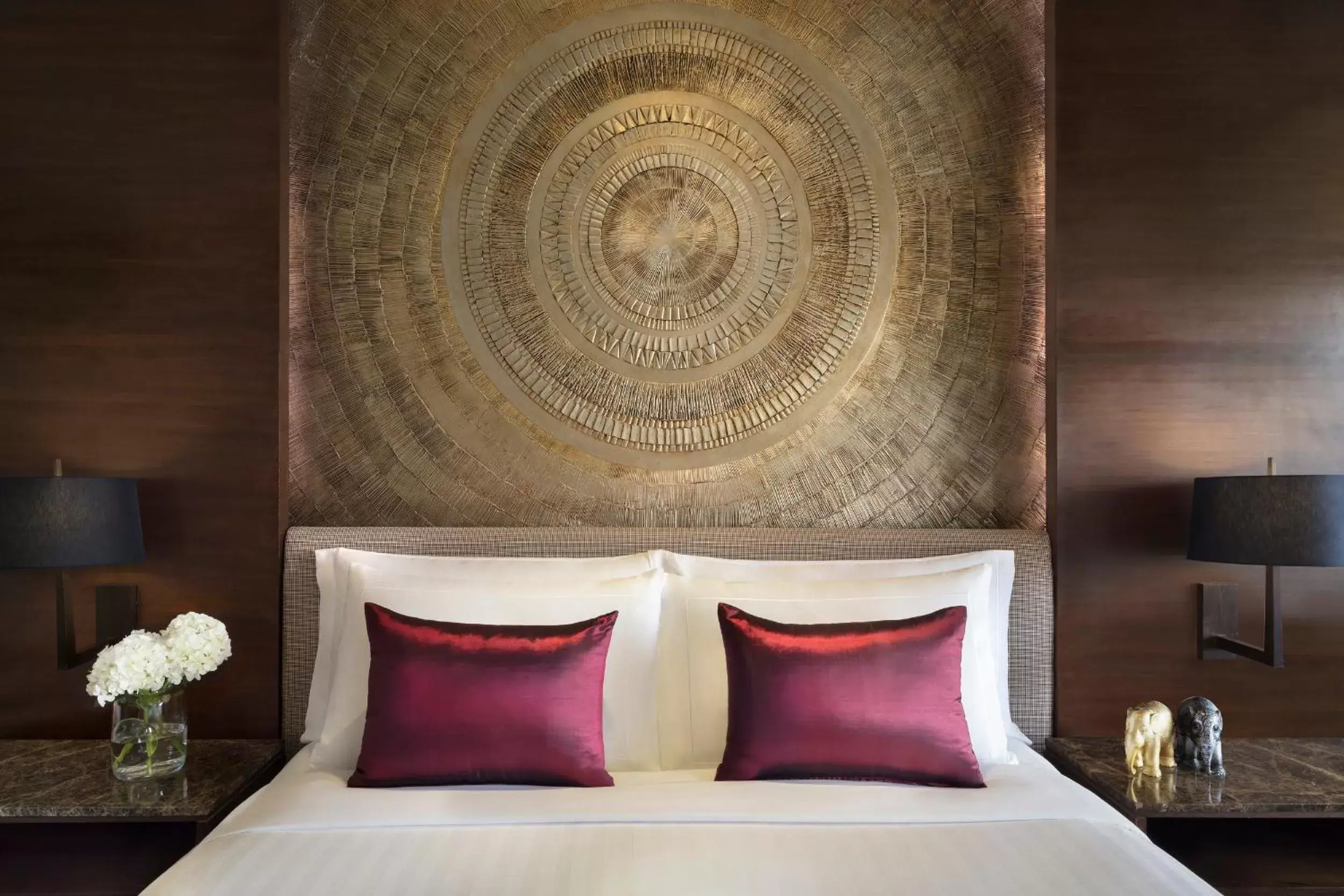 Decorative detail, Bed in Anantara Riverside Bangkok Resort