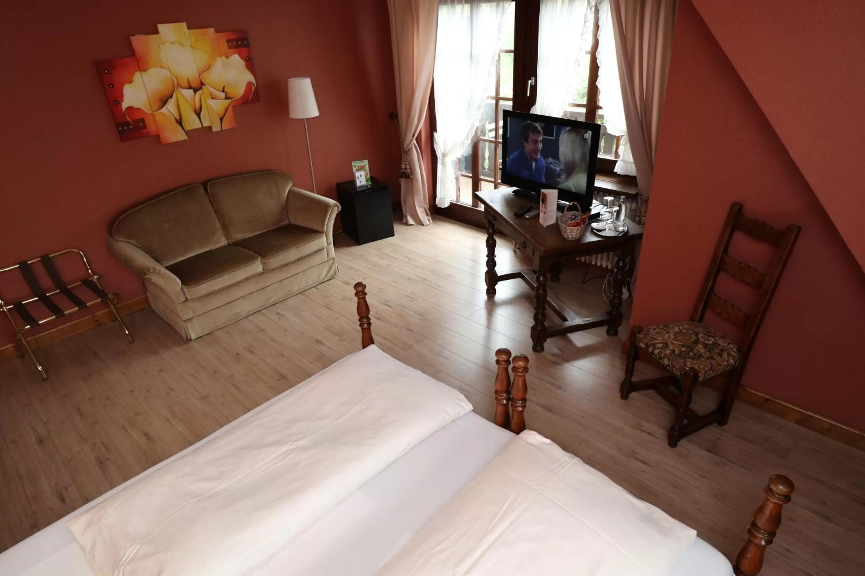 Bed in Schwarzwaldhotel Stollen