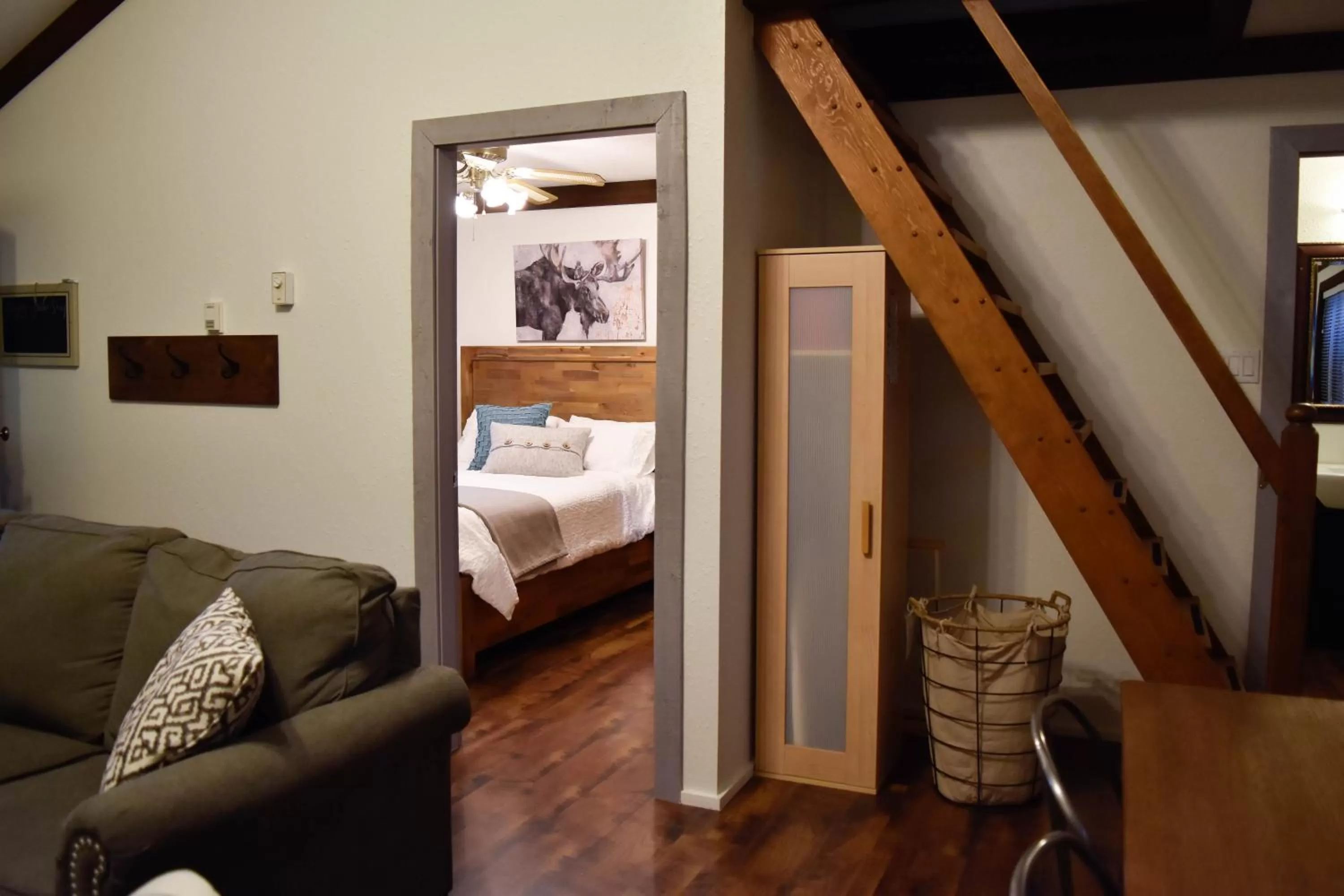 Bed in Bramblebank Cottages