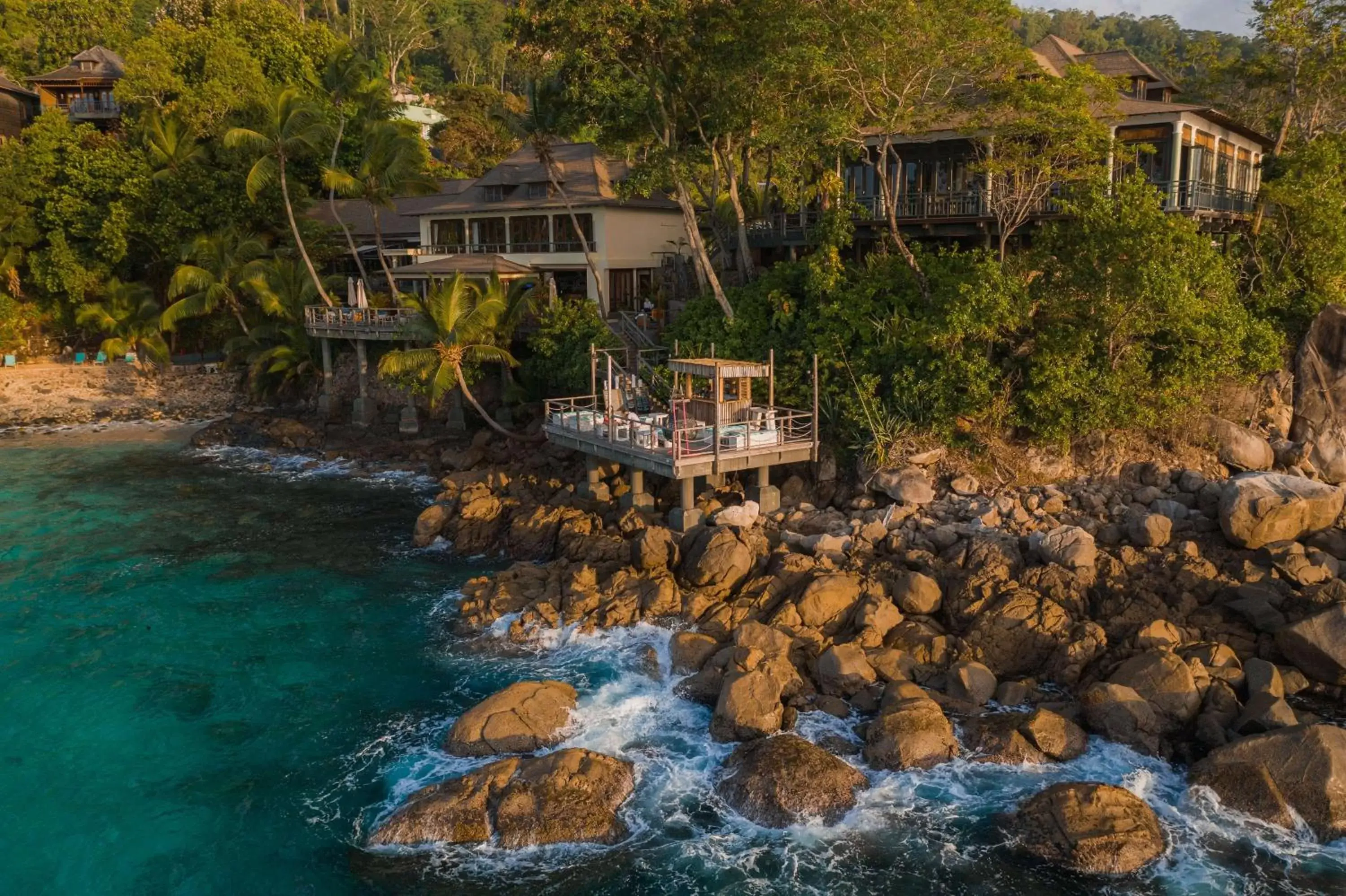 Lounge or bar, Bird's-eye View in Hilton Seychelles Northolme Resort & Spa