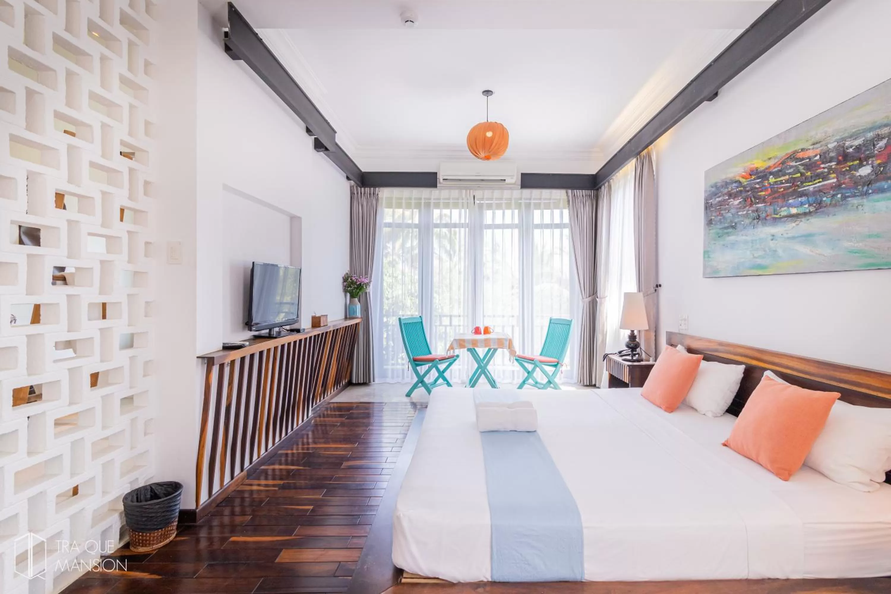 View (from property/room), Bed in Tra Que Mansion