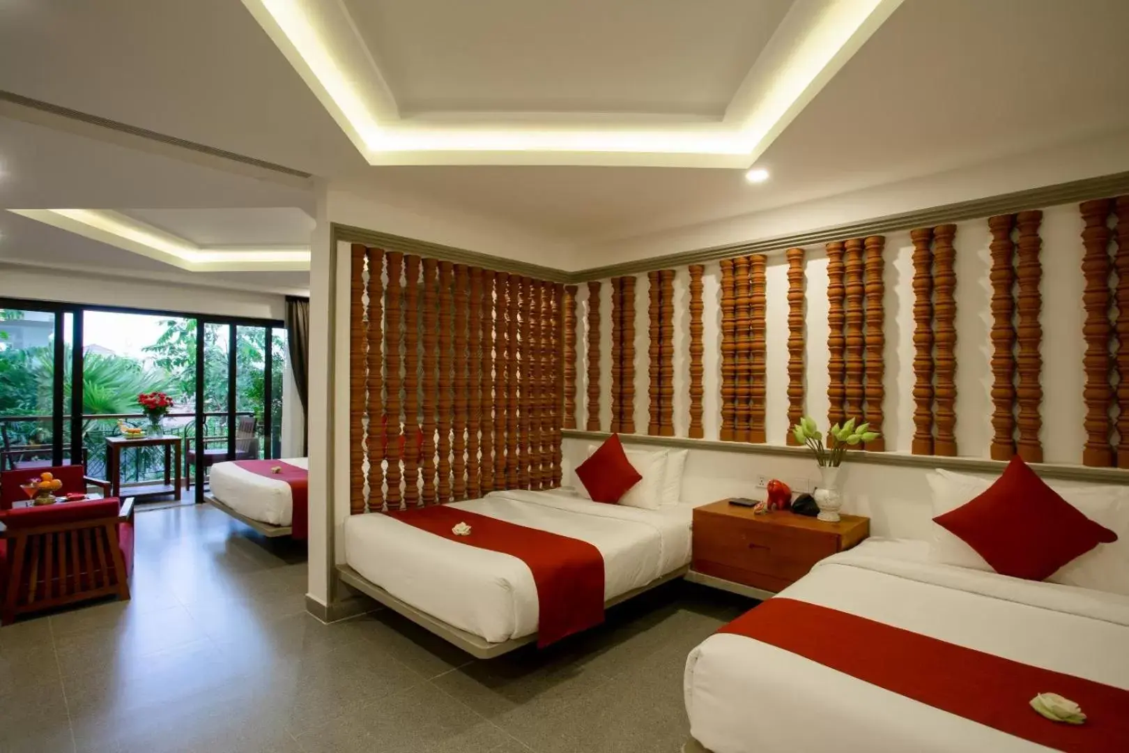 Bed in Khmer Mansion Residence