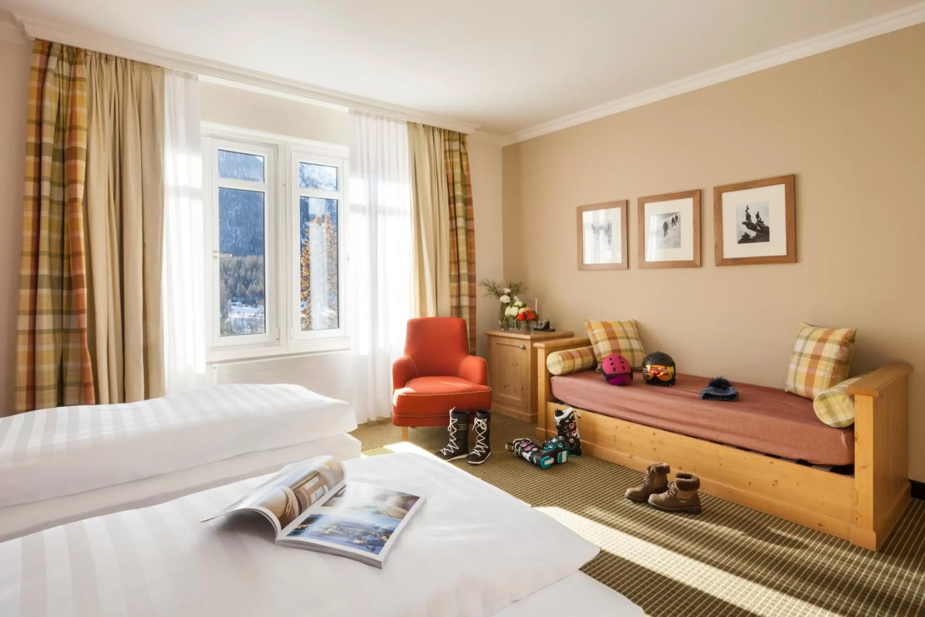 Bedroom, Seating Area in Schloss Hotel & Spa Pontresina