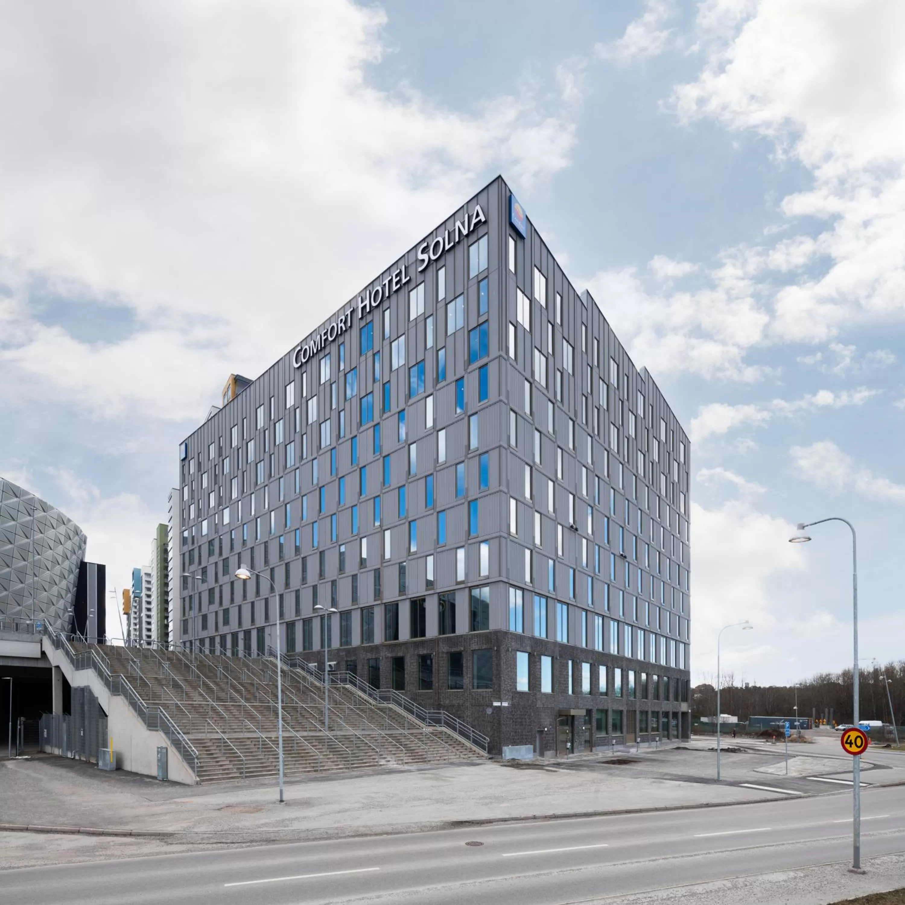 Property building in Comfort Hotel Solna Arenastaden