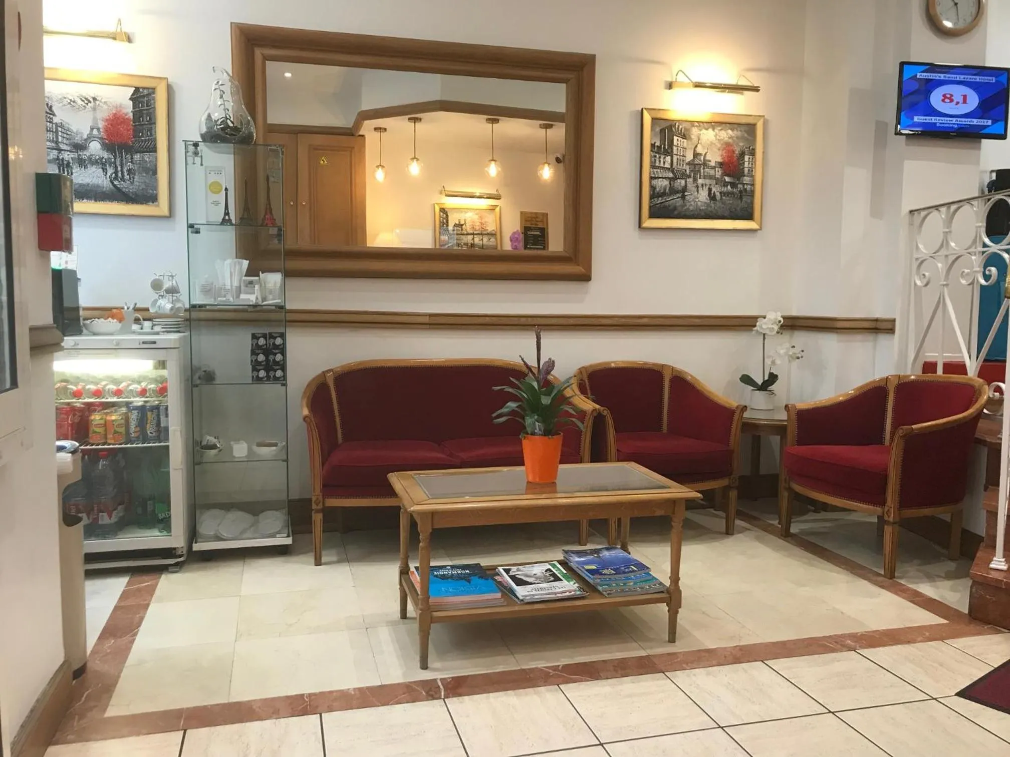 Seating area in Austin's Saint Lazare Hotel