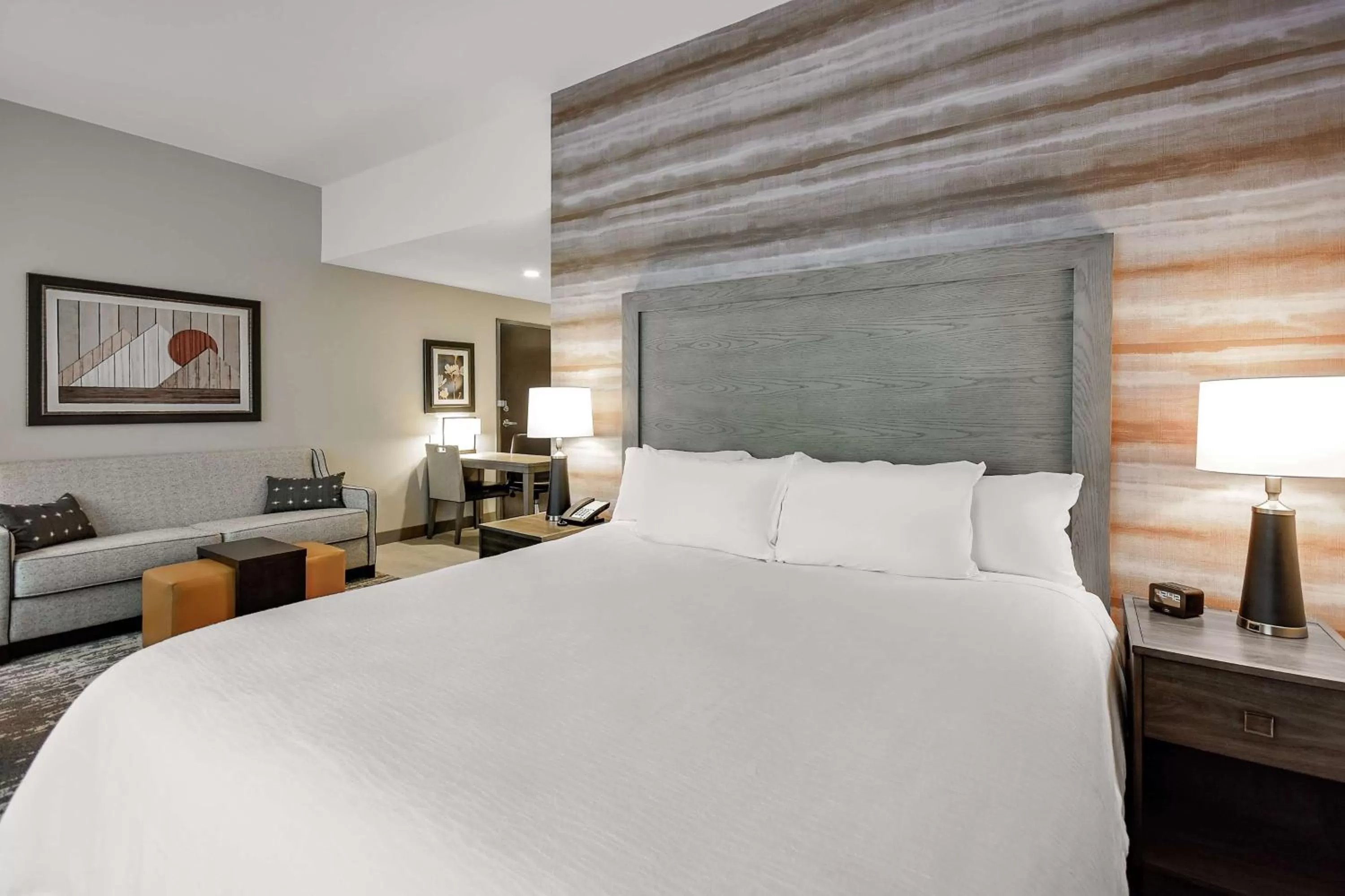 Living room, Bed in Embassy Suites by Hilton Jonesboro Red Wolf Convention Center