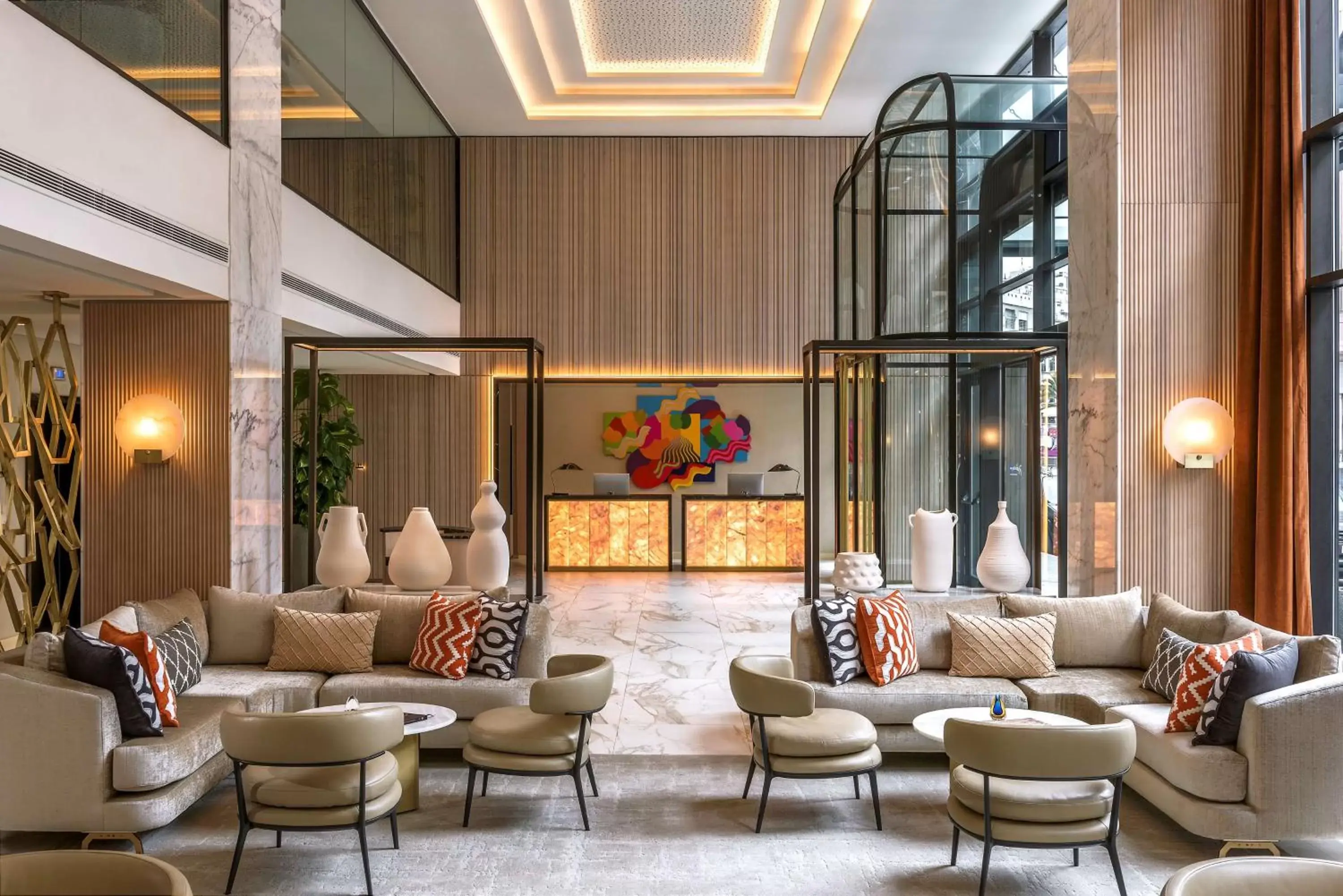Lounge or bar, Lobby/Reception in Radisson Blu Hotel Casablanca City Center