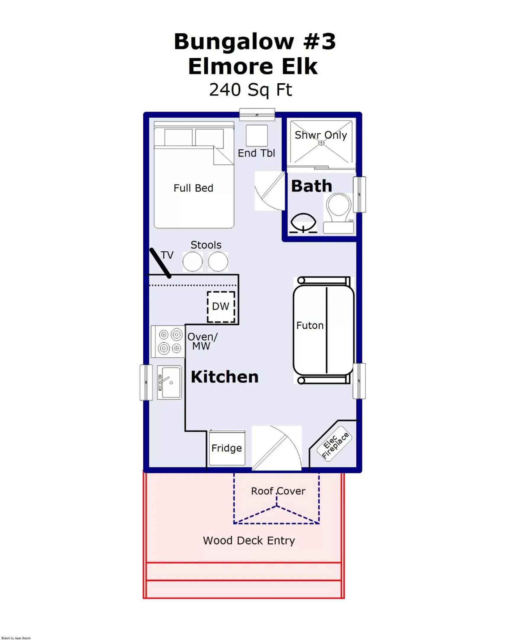 Floor Plan in Brundage Bungalows