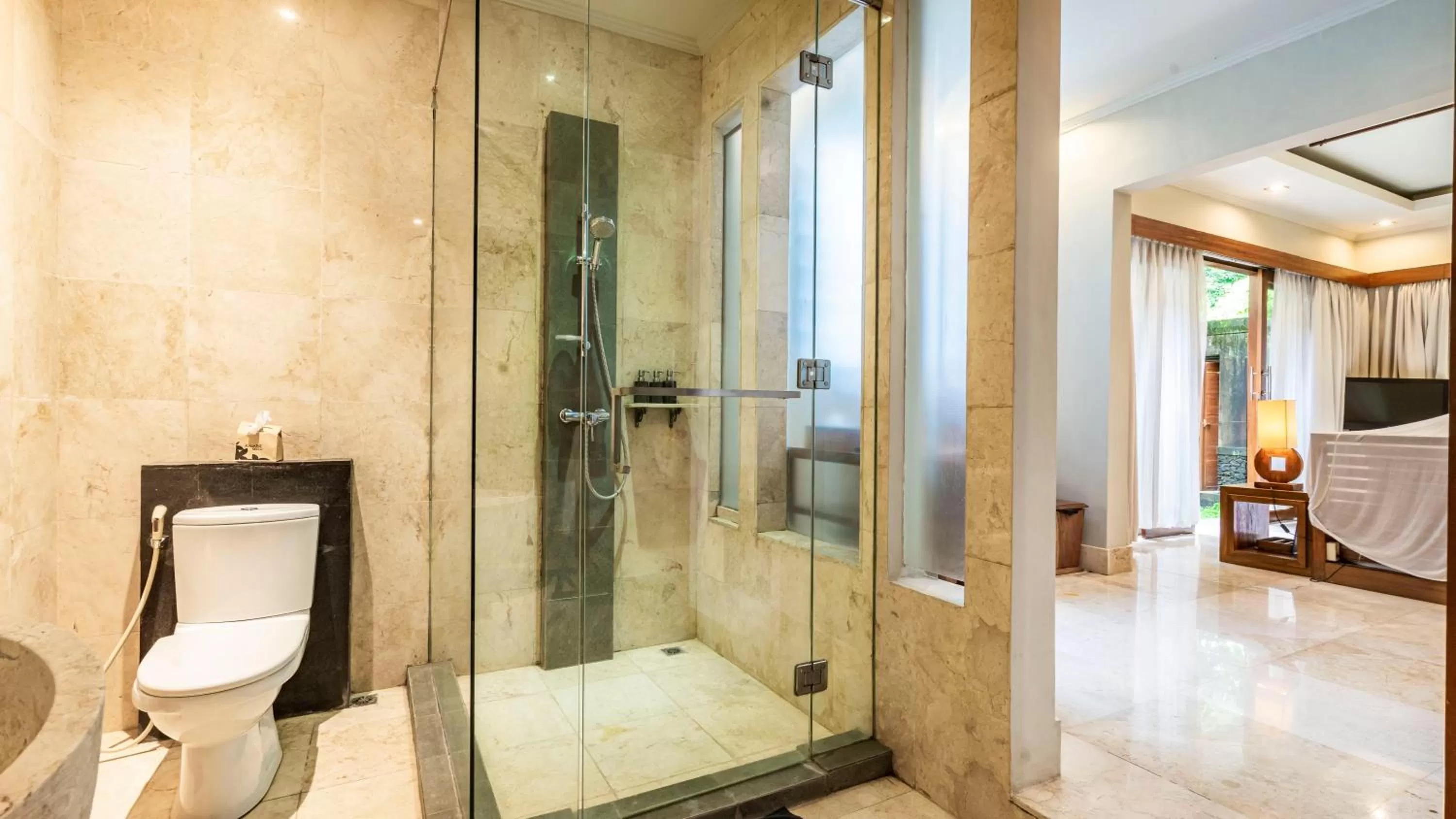 Shower in KajaNe Mua at Ubud Bali