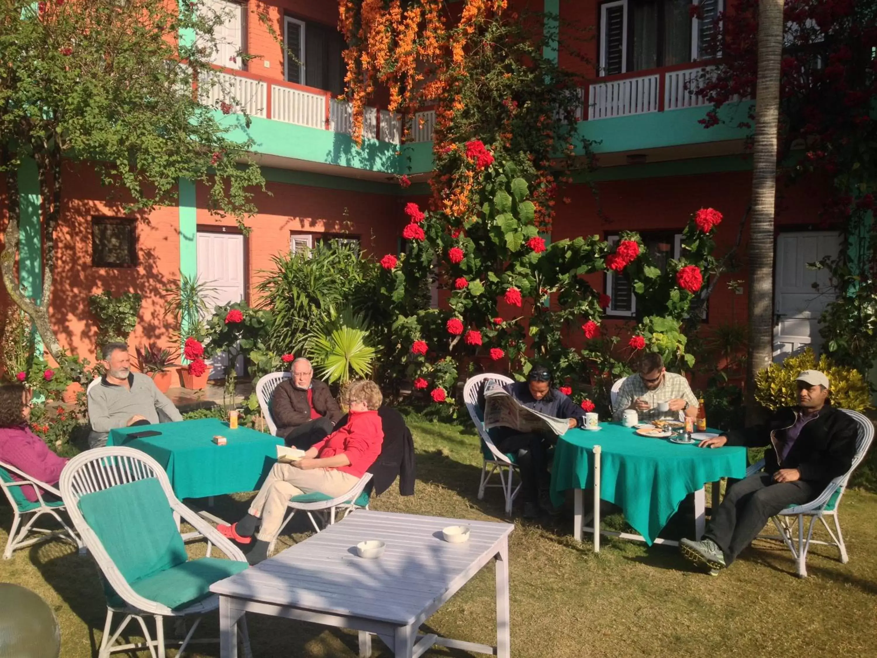 Property building, Restaurant/Places to Eat in New Pokhara Lodge - Lakeside, Pokhara Nepal