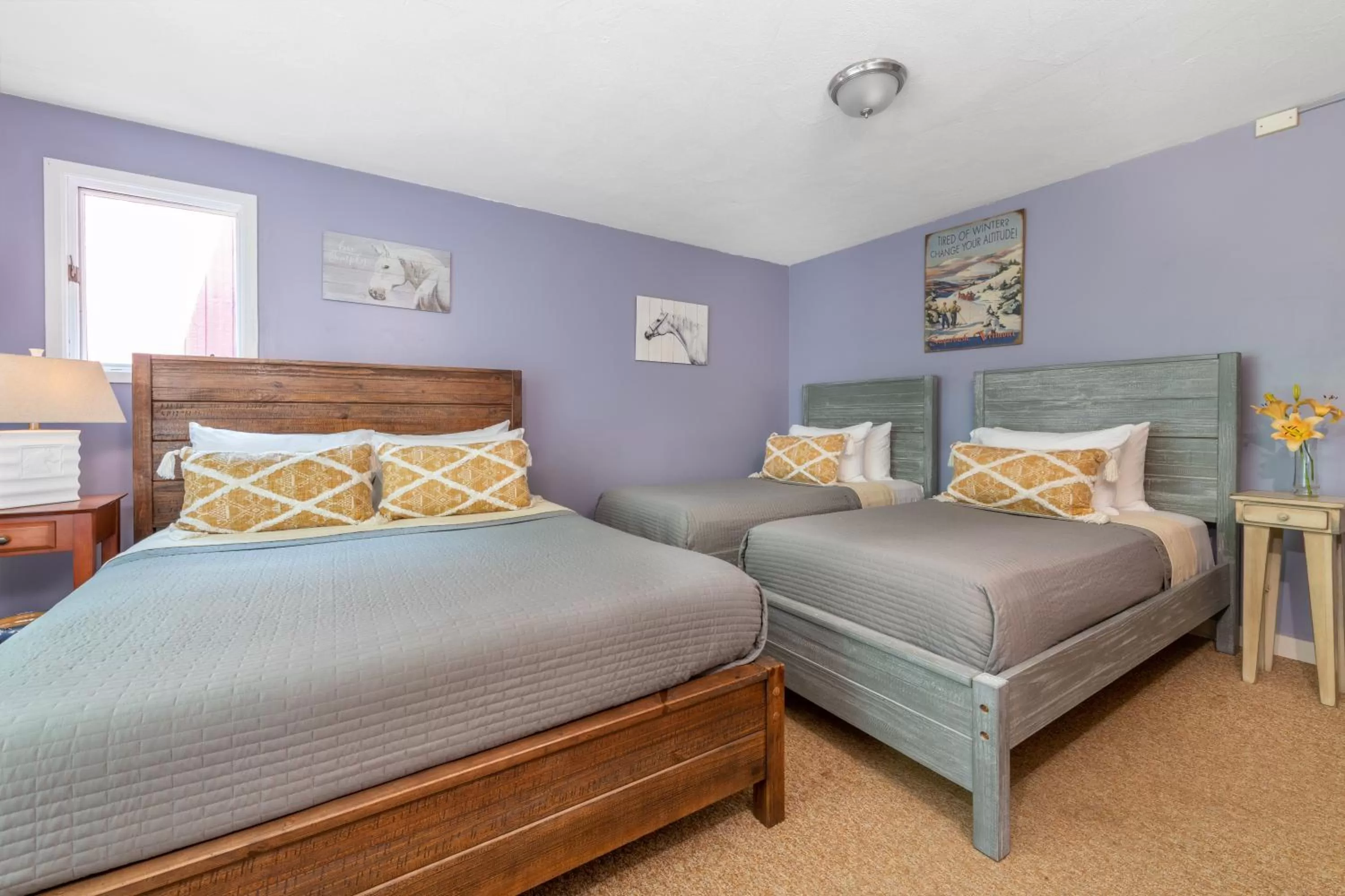 Bedroom, Bed in White Horse Lodge