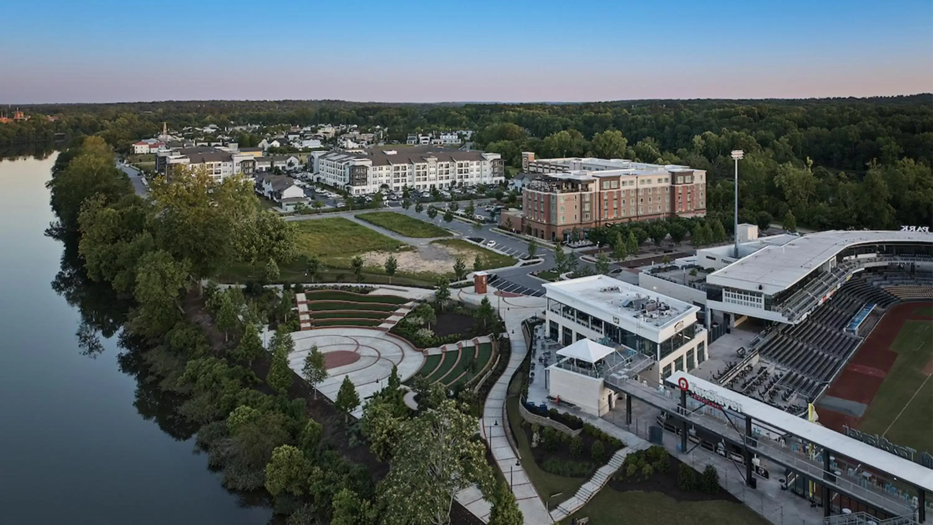 Property building, Bird's-eye View in Crowne Plaza - North Augusta, an IHG Hotel