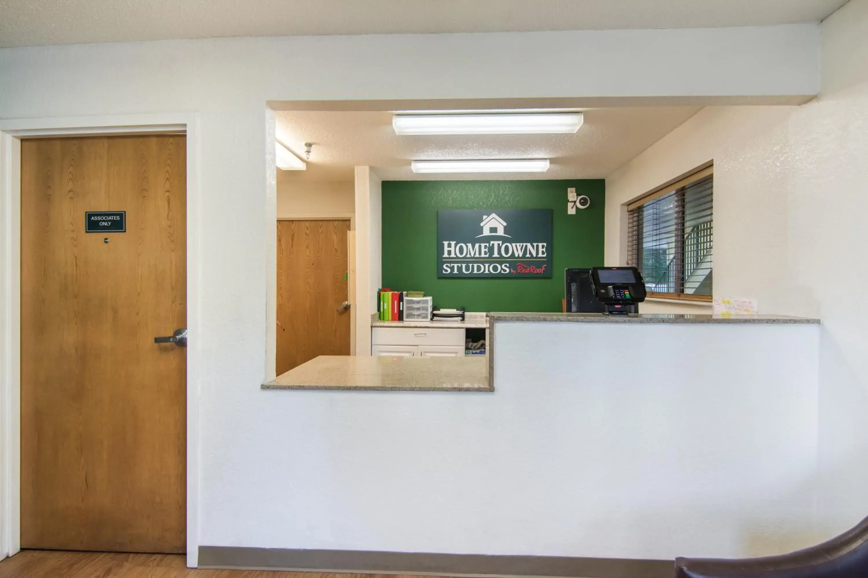 Lobby or reception in HomeTowne Studios by Red Roof Raleigh – Durham Lobby or reception in HomeTowne Studios by Red Roof Raleigh – Durham