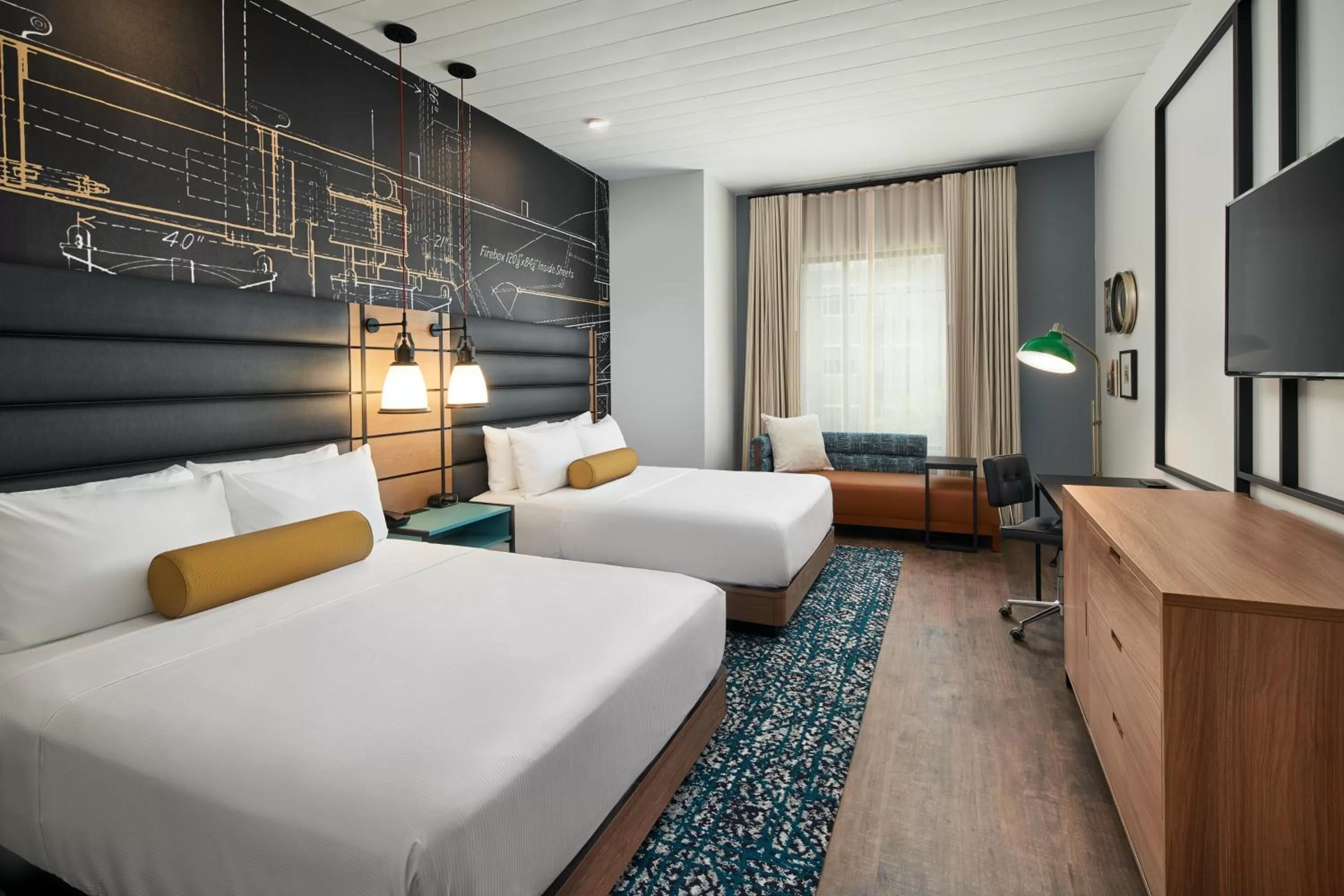 Communal lounge/ TV room, Bed in Hotel Indigo Tallahassee - Collegetown by IHG