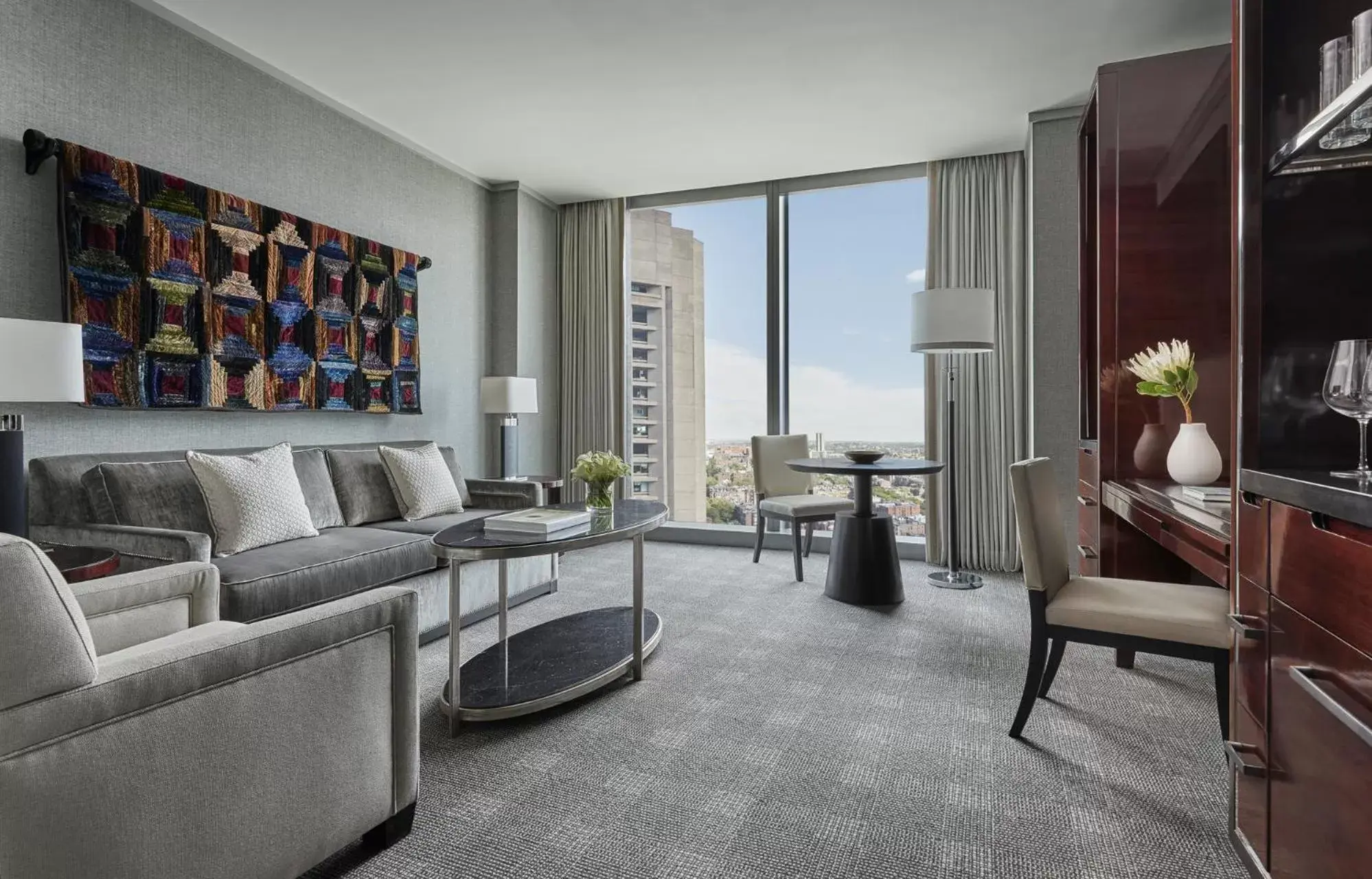 Living room, Seating Area in Four Seasons Hotel One Dalton Street, Boston