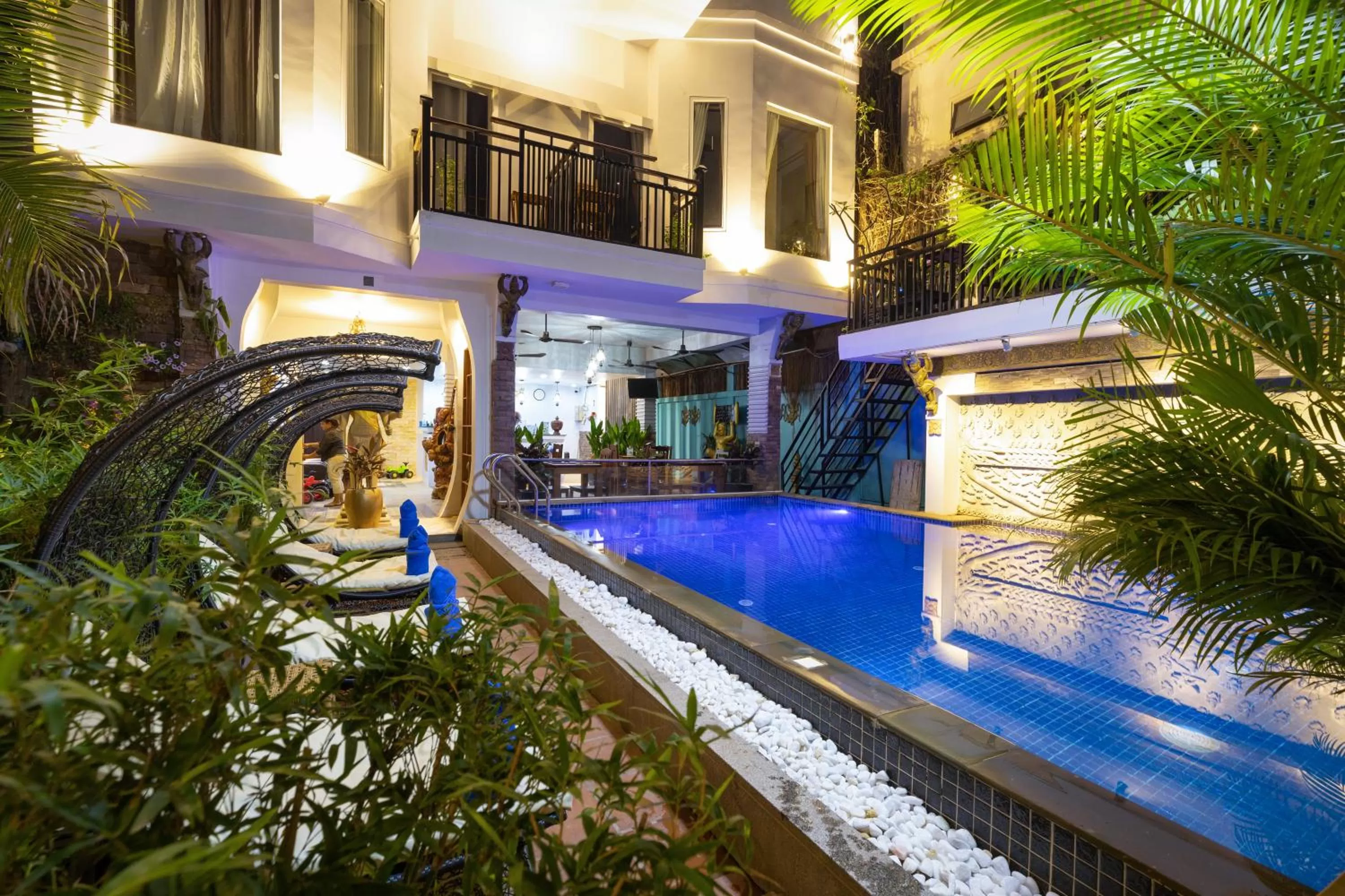 Swimming pool in The Five Senses Boutique Hotel